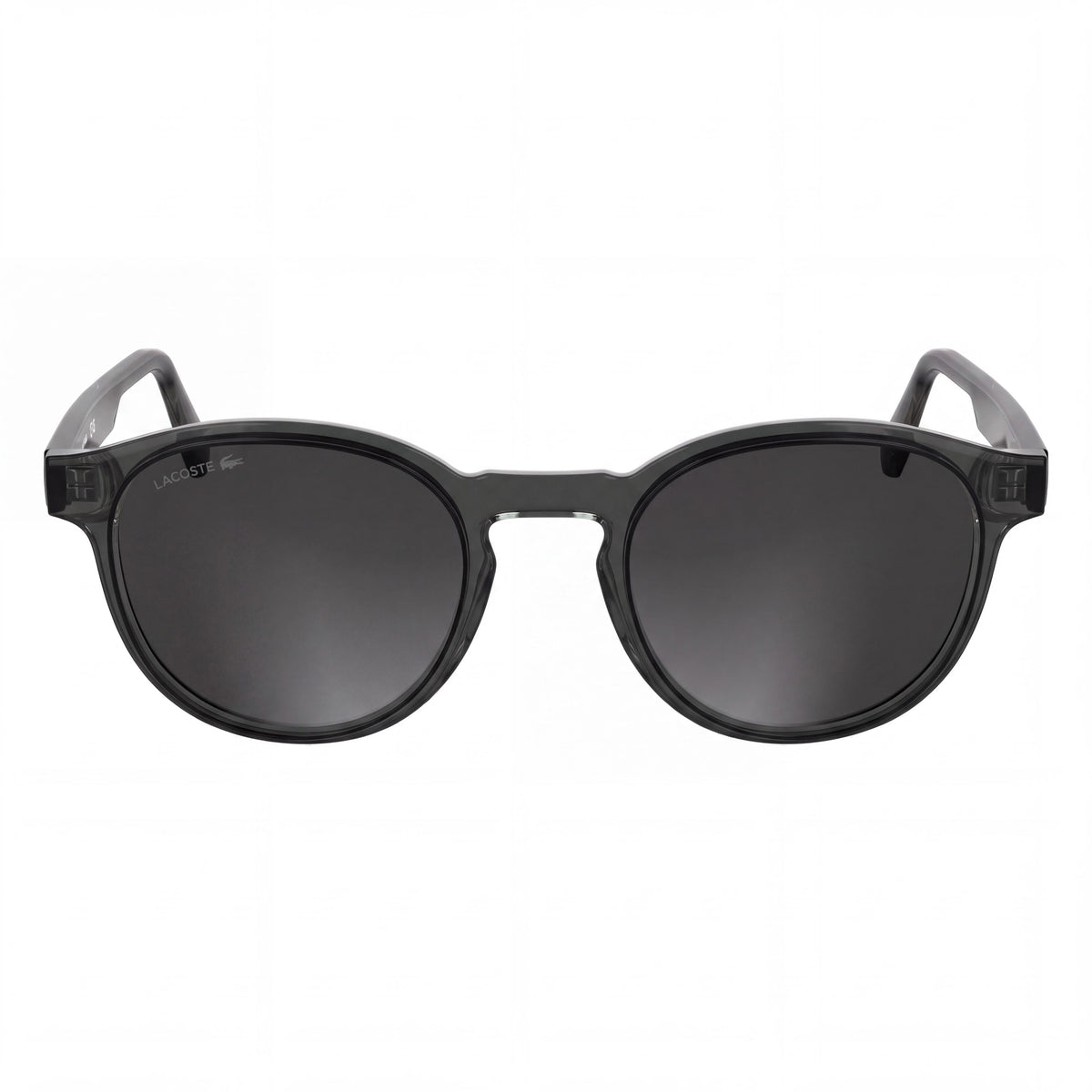 Gafas Lacoste Classic para hombre con montura de plástico gris oscuro transparente y lentes de policarbonato gris, tamaño 51-21-145mm, Photo 2