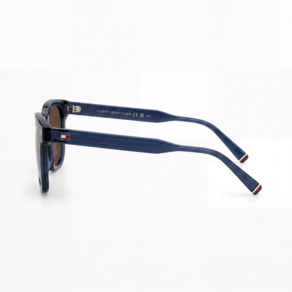 Tommy Hilfiger Casual Women’s Acetate Blue Brown Frame Brown Lens 100% UV Protection Non-Polarized Sunglasses 48mm