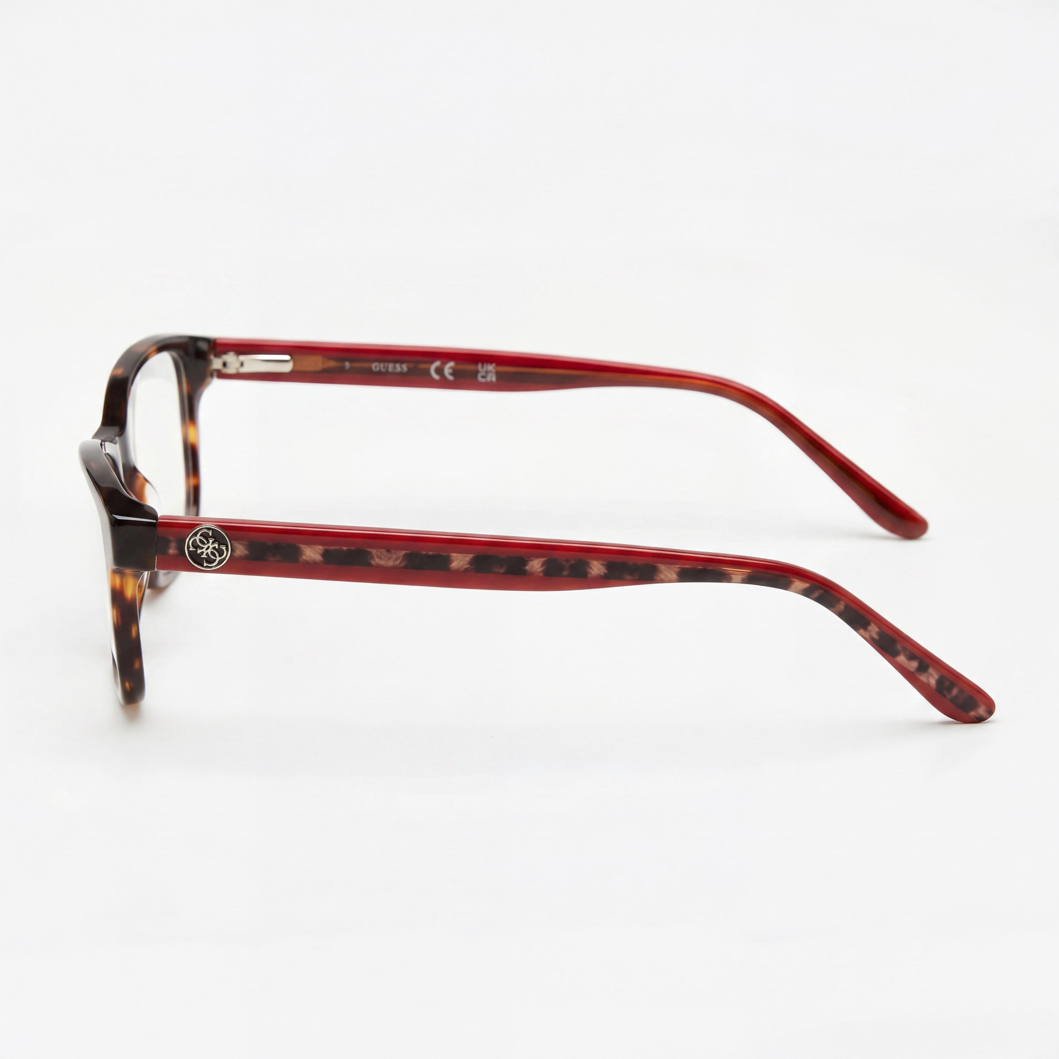 GUESS Classic Women's Dark Havana Animal Print Plastic Frame Multicolor Lens Eyeglasses 51mm, Photo 2