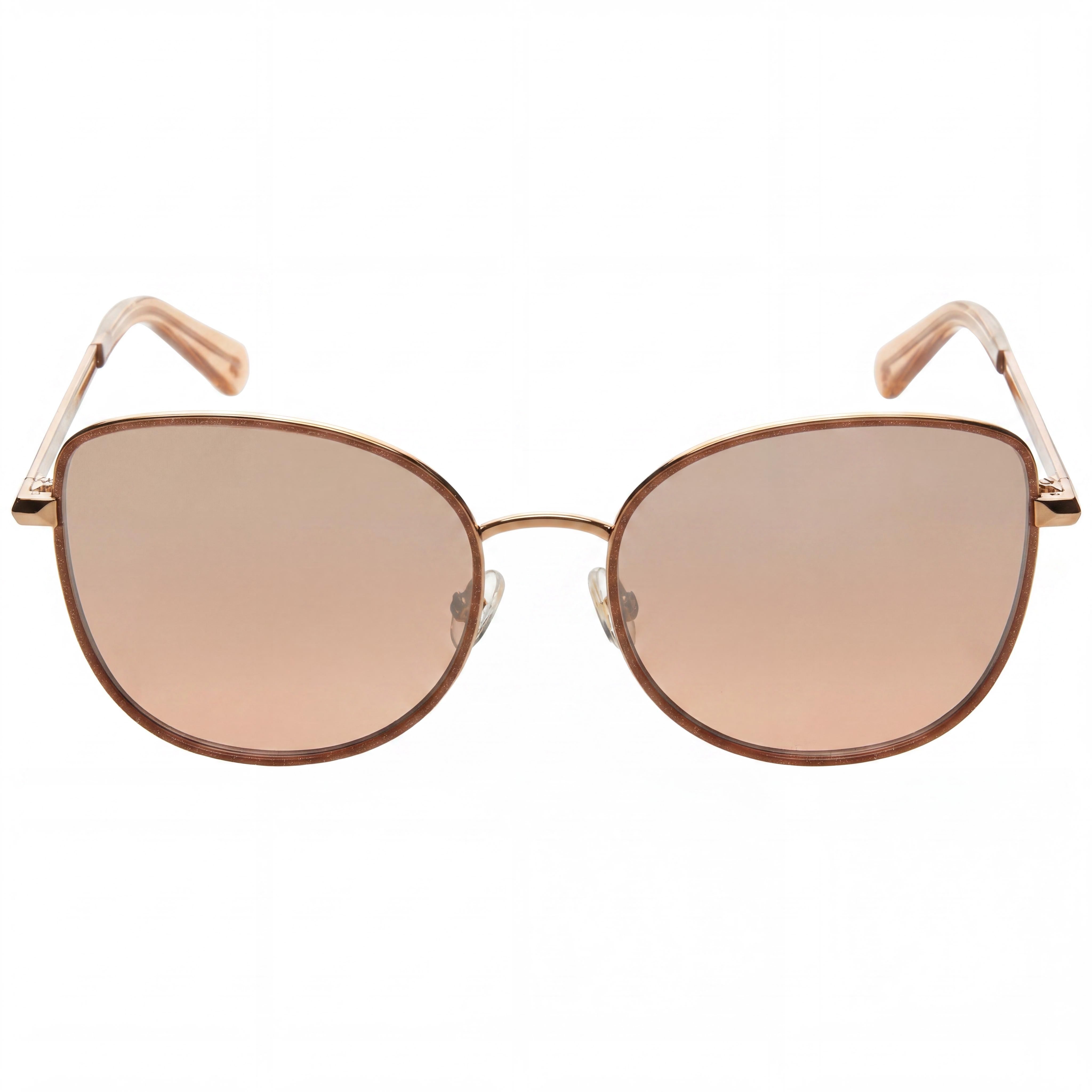 Gafas de sol Kate Spade New York Maryam/G/S de acero inoxidable dorado y rojo para mujer con lentes de espejo plateado degradado marrón, protección UV y no polarizadas de 56 mm, Photo 2