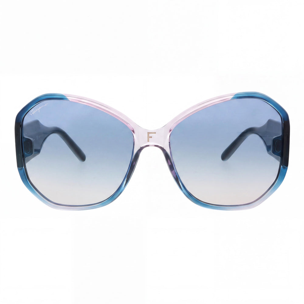Salvatore Ferragamo Antique Classic Women's Acetate UV Protected Sunglasses Blue Antique Rose Gradient 61mm