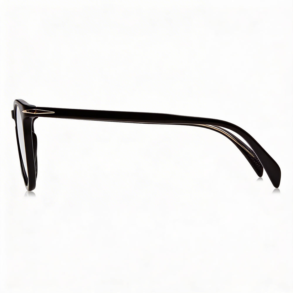 Gafas de sol David Beckham DB 1050 unisex de estilo moderno con montura de acetato negro y lentes de policarbonato negro de 49 mm