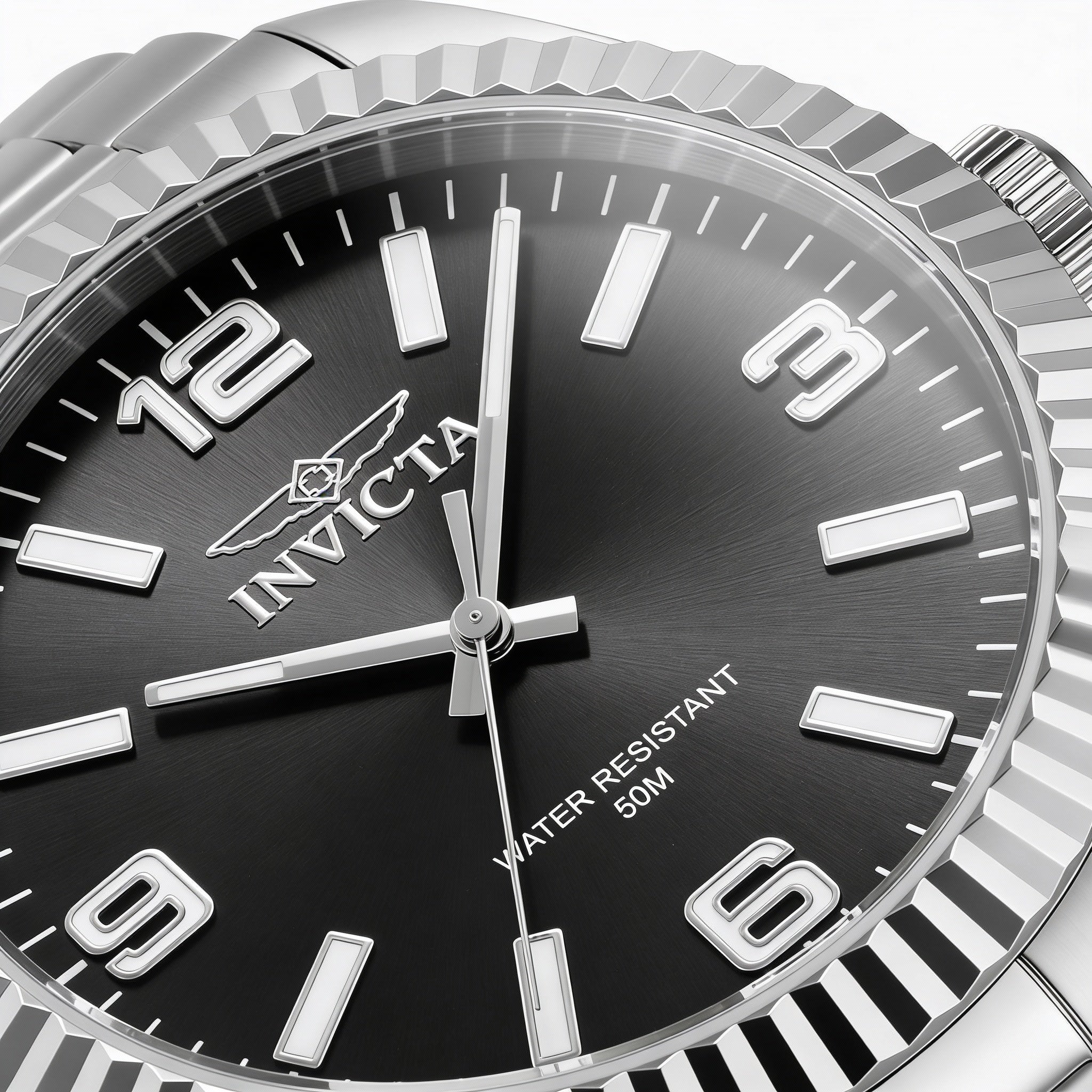 Invicta Specialty 47448 Unisex Quartz Stainless Steel Bracelet Watch, Black Dial, 43mm Case, 50m Water Resistant, Photo 3