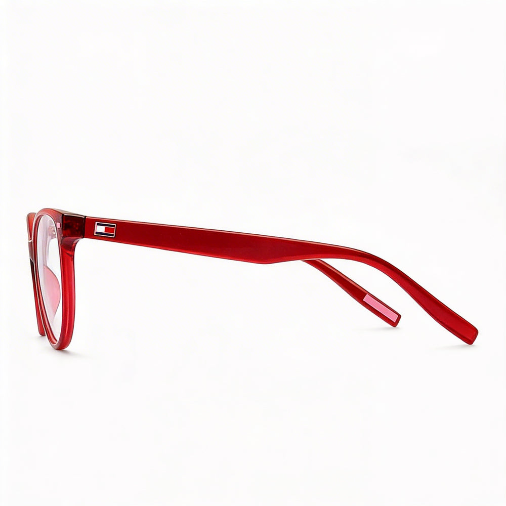 Tommy Hilfiger Modern Women's Red Glitter Injected Frame Non-Polarized Polycarbonate Lens Sunglasses 48mm
