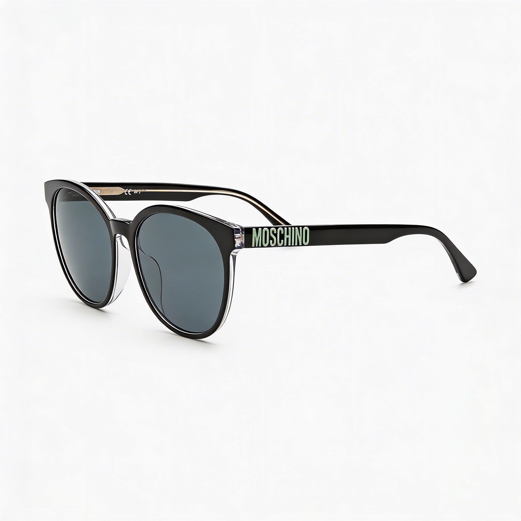 Gafas de sol Moschino informales para mujer con montura de acetato negro y cristales, lentes grises, protección UV, 58 mm, Photo 3