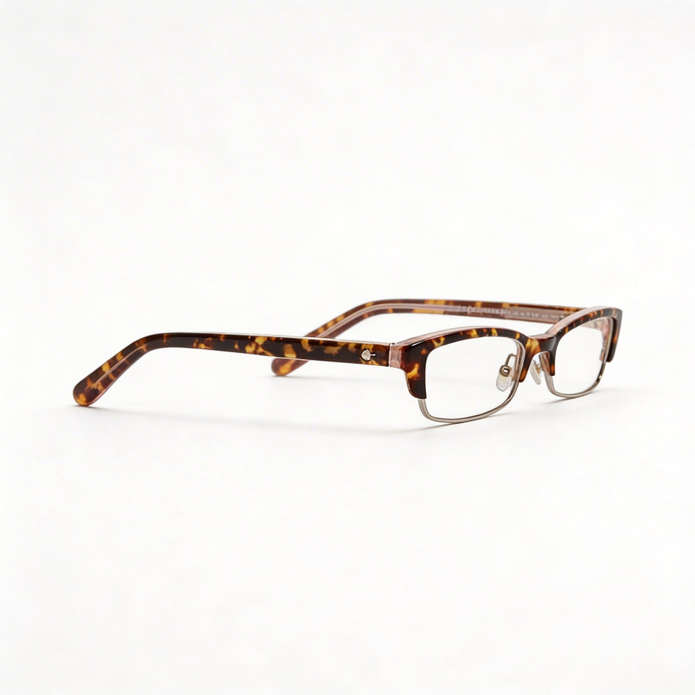 Kate Spade New York Joetta - Montura completa rectangular de metal para hombre, sin gafas, color carey ruborizado