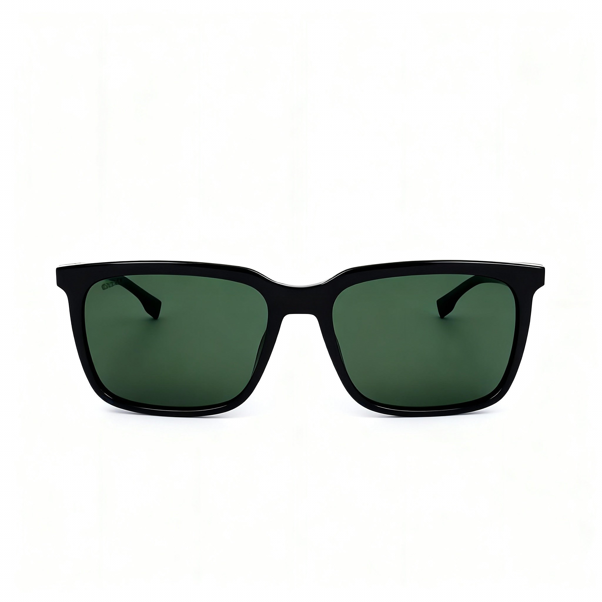 Hugo Boss Tech & Innovation Unisex Black Green Acetate Frame Green Polarized Sunglasses 57-17-150