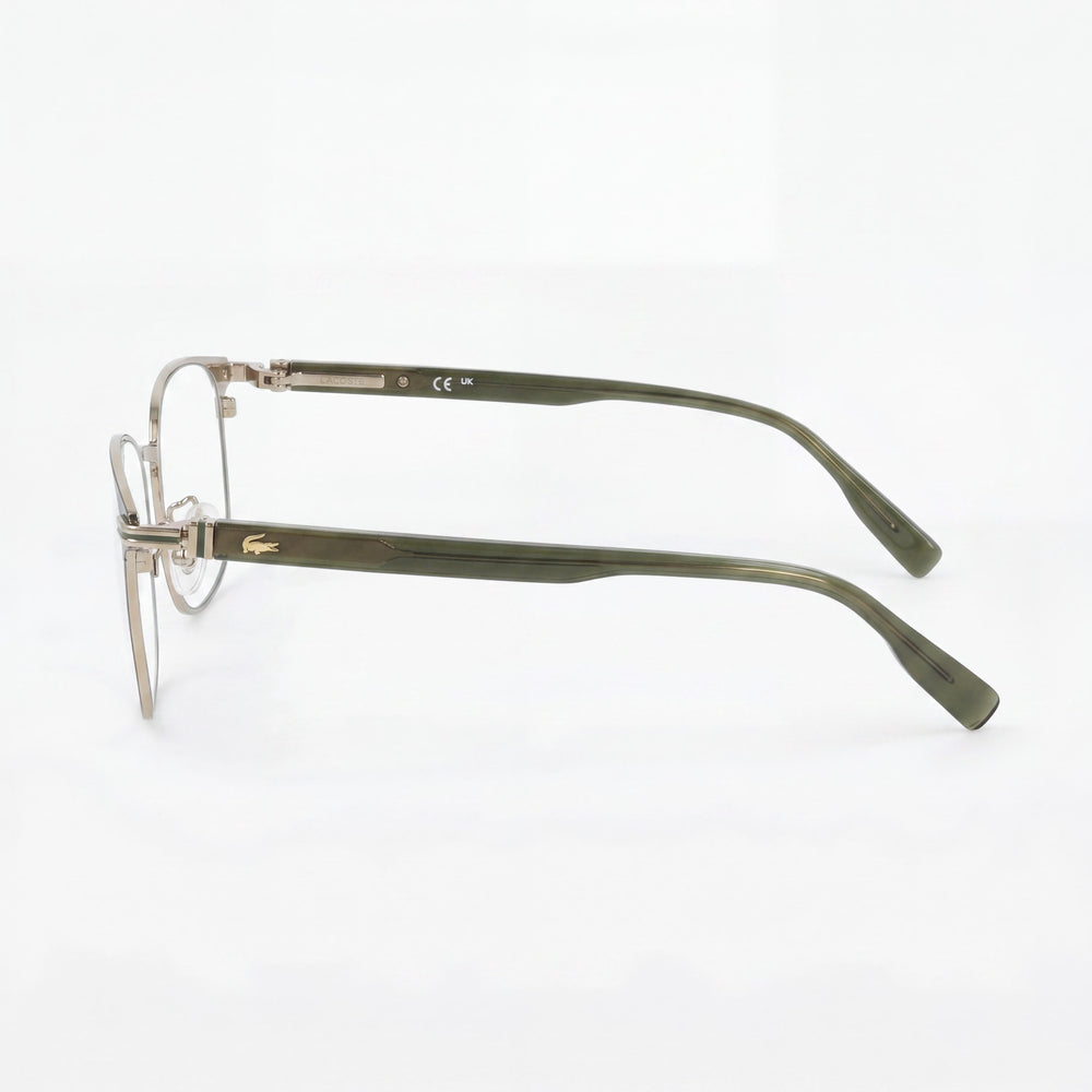 Lacoste L2530lb para hombre y mujer Gafas con montura oliva satinada, lentes de policarbonato no transparentes 52-18-145