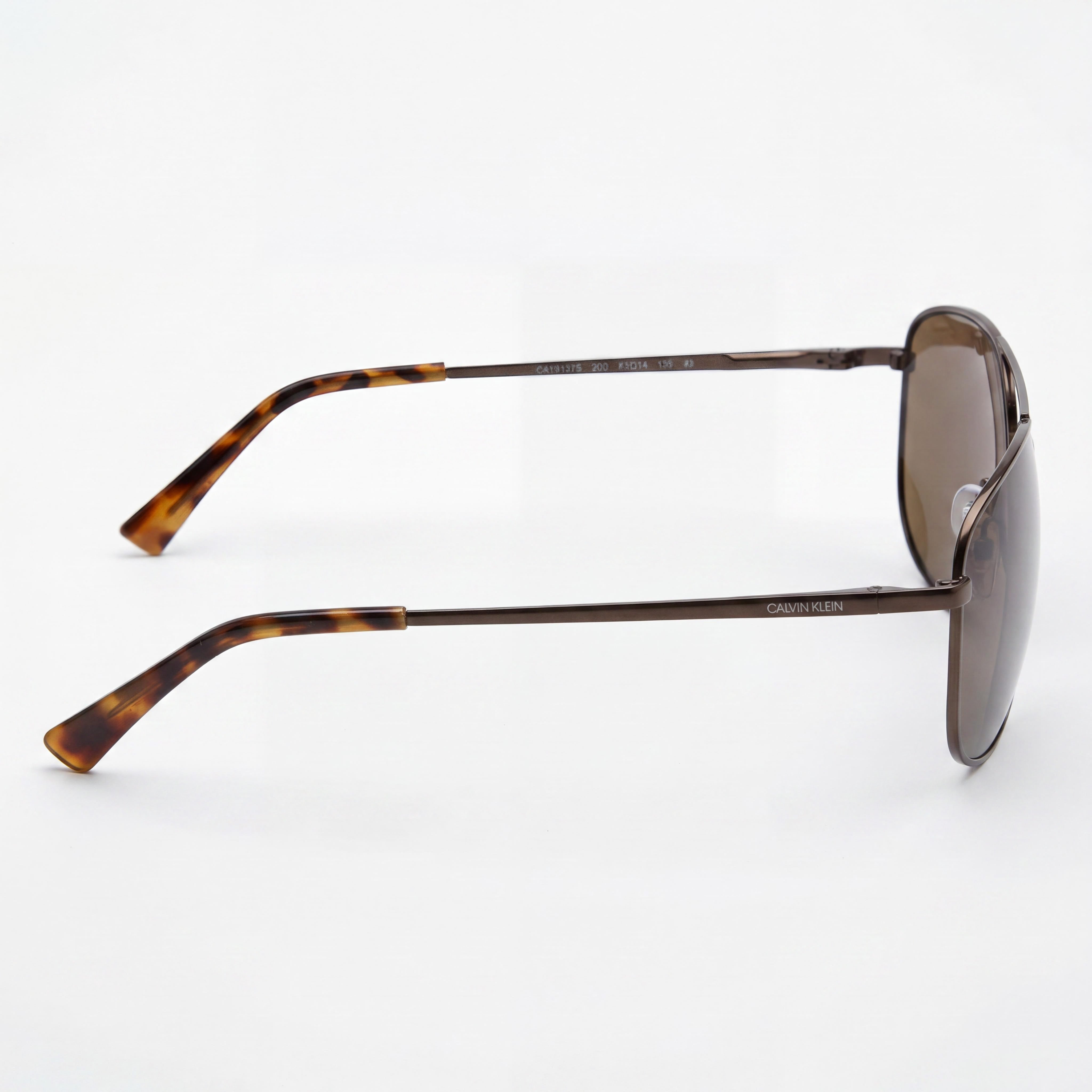 Calvin Klein Ck19137s Lentes de Sol para Hombre, Armazón de Metal Navegador Marrón, Lentes Marrones con Protección UV No Polarizadas 63mm, Photo 3