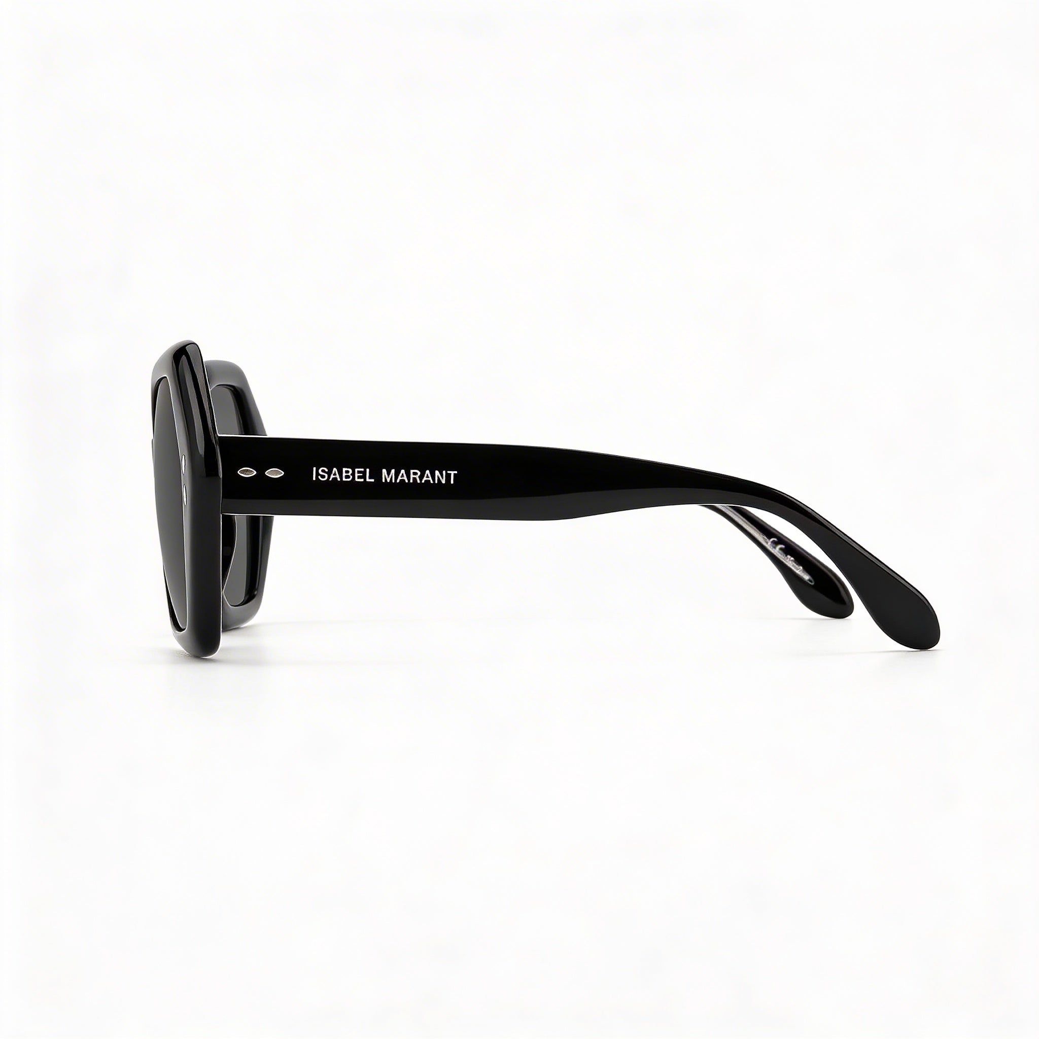 Isabel Marant Modern Women's Octagonal Black Acetate Polycarbonate Lenses UV Protection Sunglasses 53-22-145, Photo 2