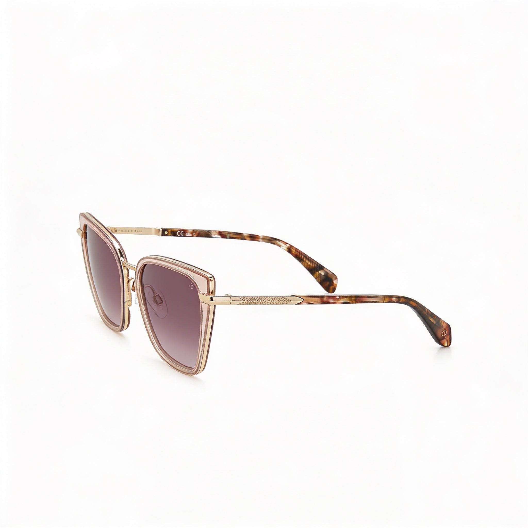Gafas de sol rag & bone Rnb1057/G/S para mujer con montura de plástico beige, lentes de policarbonato con protección UV, 56 mm, Photo 3