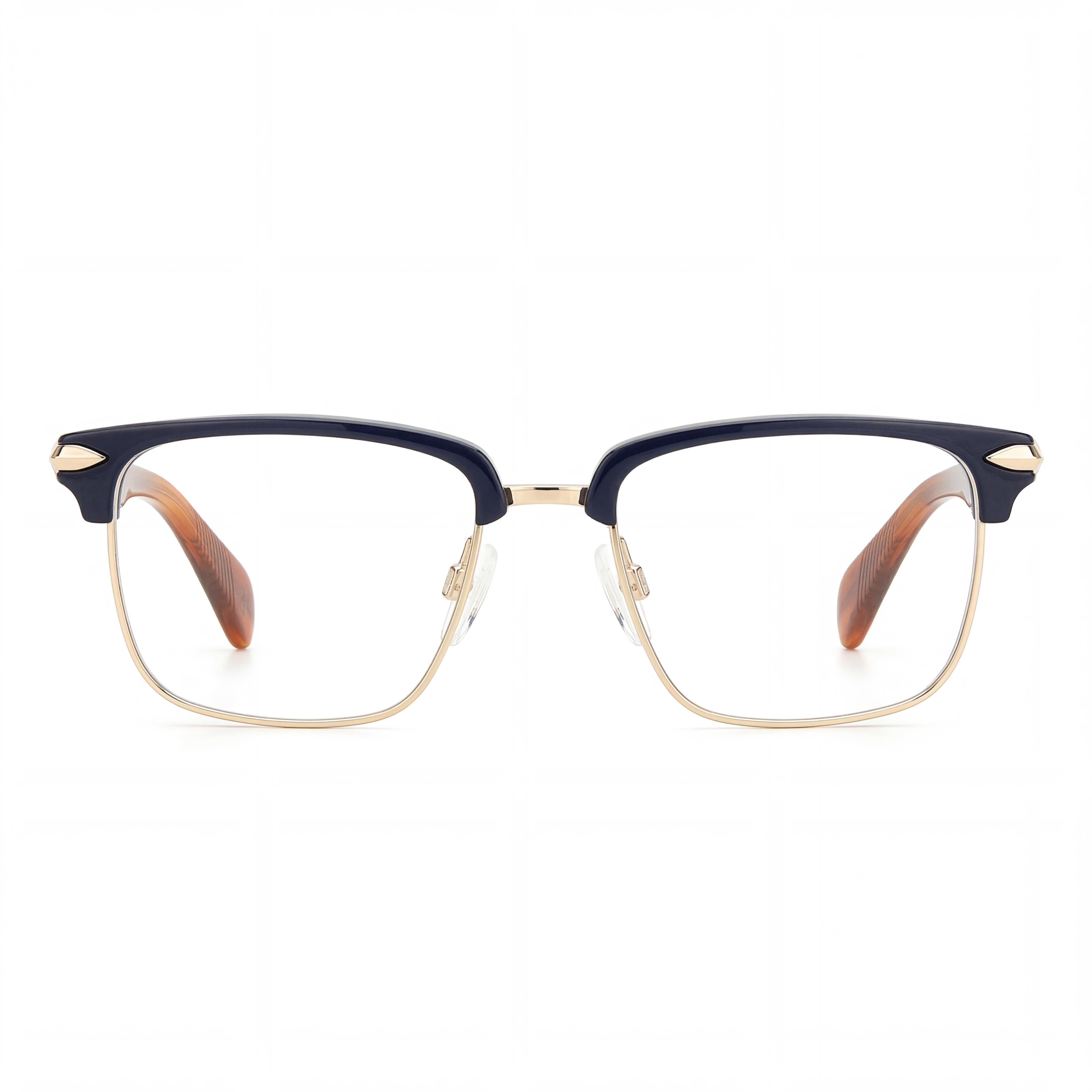 Gafas de sol no polarizadas Rag & Bone Modern para hombre, aleación de acero, azul/marrón, 53 mm, Photo 2