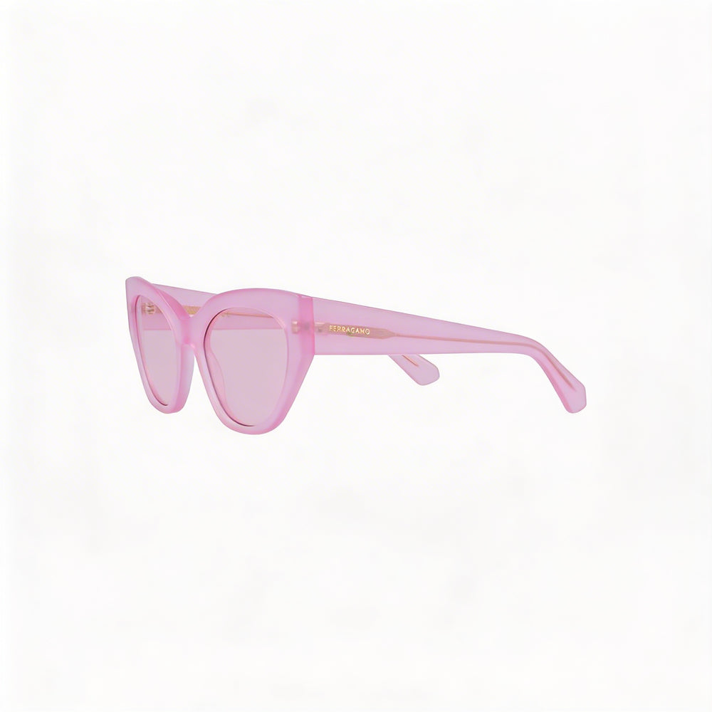 Ferragamo Sf1107s Unisex Multi-coloured Plastic Eyewear, Opaline Pink Non-Polarized UV Protection Lenses, 55mm