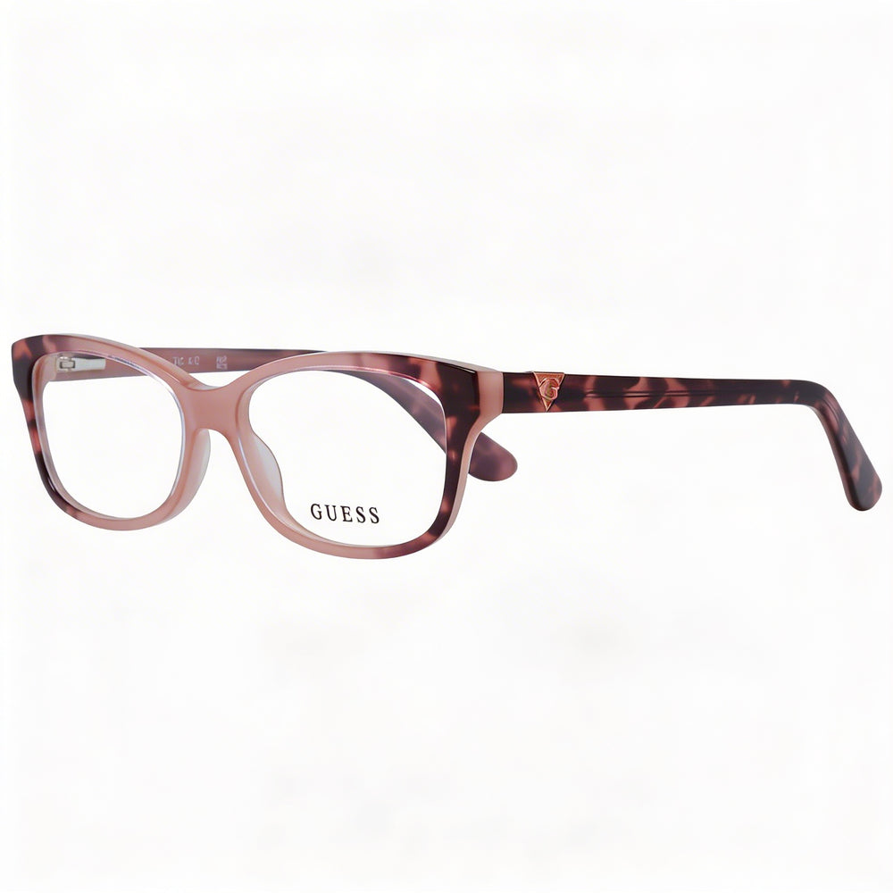 Guess Women's Modern Collection Eyeglasses with Pink Plastic Frame and Clear Lenses, 50mm Lens Width, 14mm Bridge Width, 140mm Temple Length