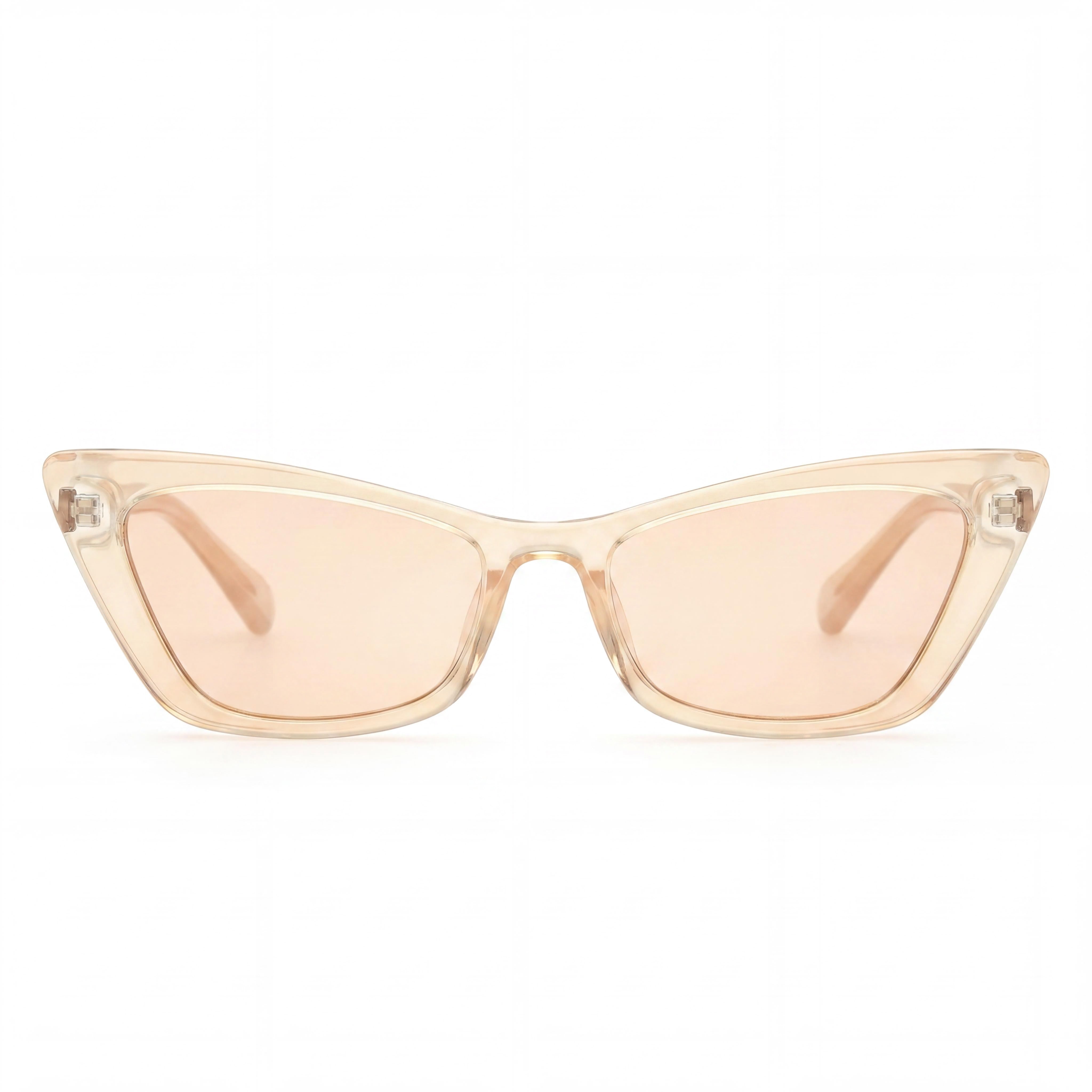 GUESS GU8229 Shiny Beige Brown Injected Cat Eye Women's UV Protection Non-Polarized Sunglasses 53mm, Photo 2
