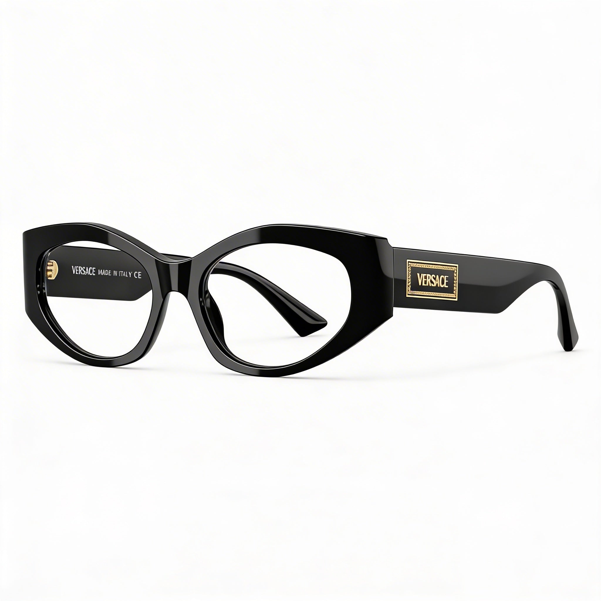 Versace Ve 3369 Women's Black Acetate Eyeglasses with Lenses 53mm, Photo 1