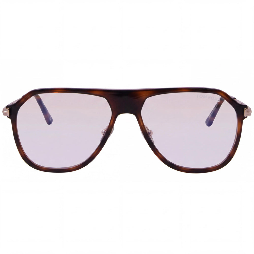 Gafas de hombre Tom Ford FT5943-B estilo navegador monocolor en marrón claro