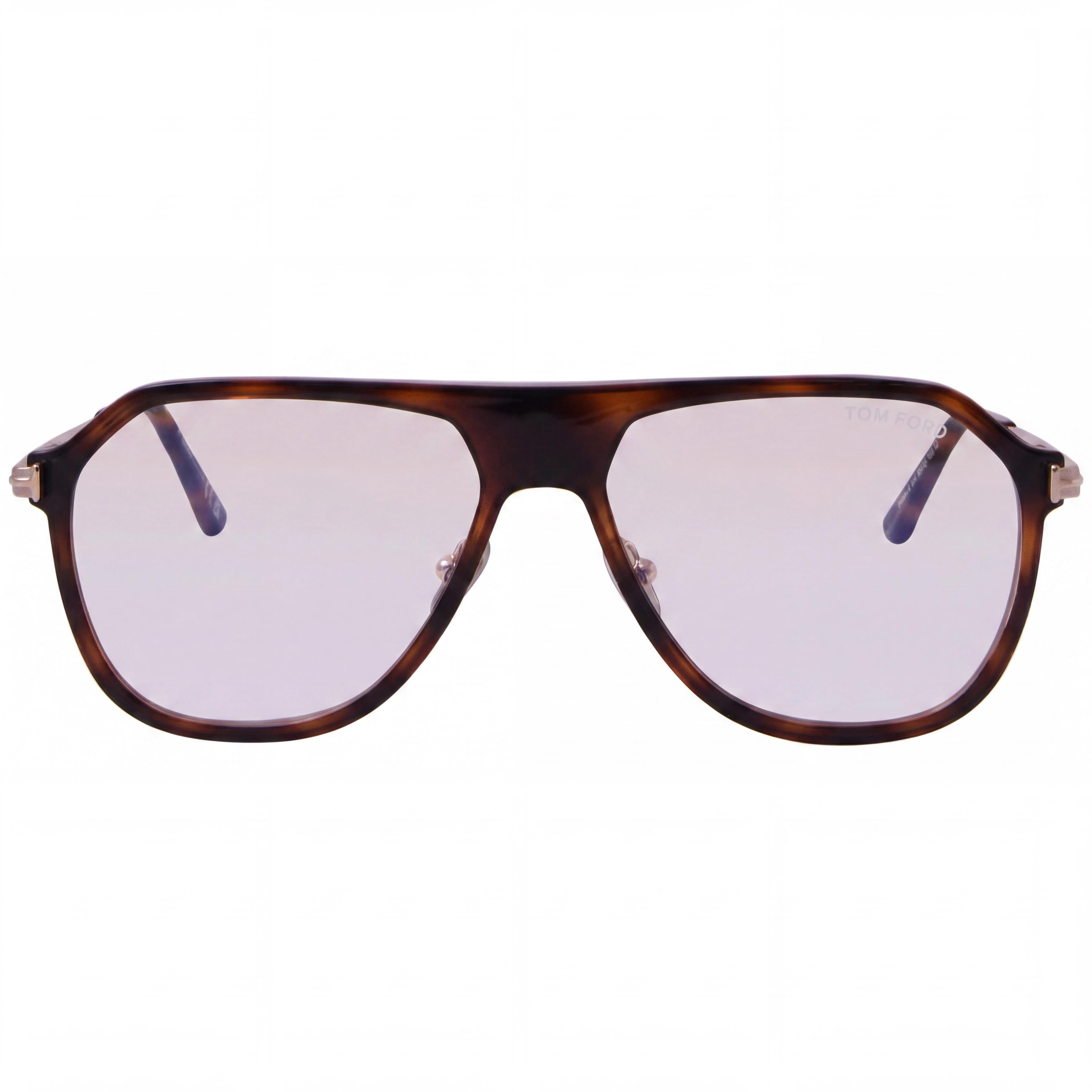Gafas de hombre Tom Ford FT5943-B estilo navegador monocolor en marrón claro, Photo 2