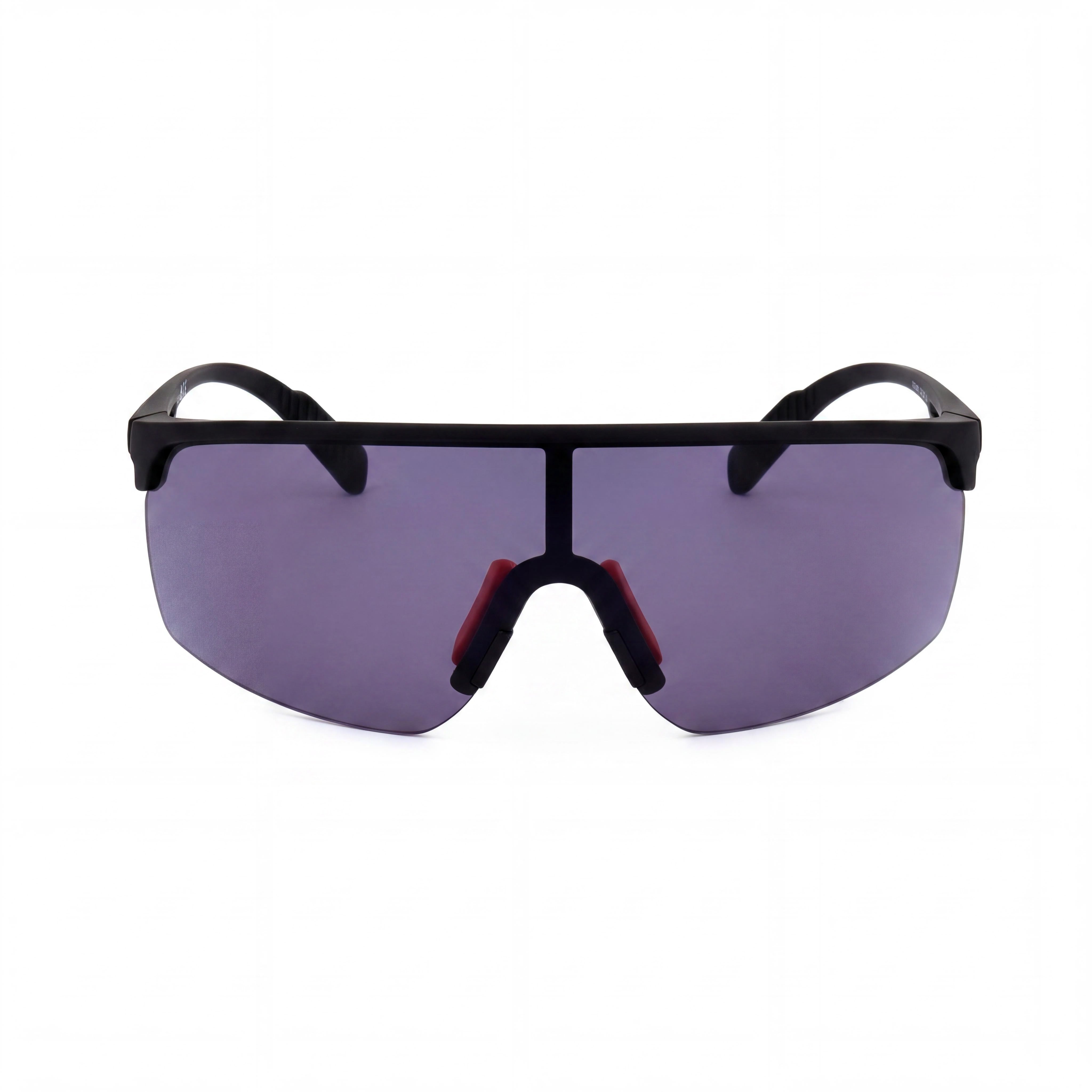 adidas SP0005 Men's Matte Black Smoke Plastic Mask Sunglasses, Light Purple Non-Polarized UV 400, Photo 2