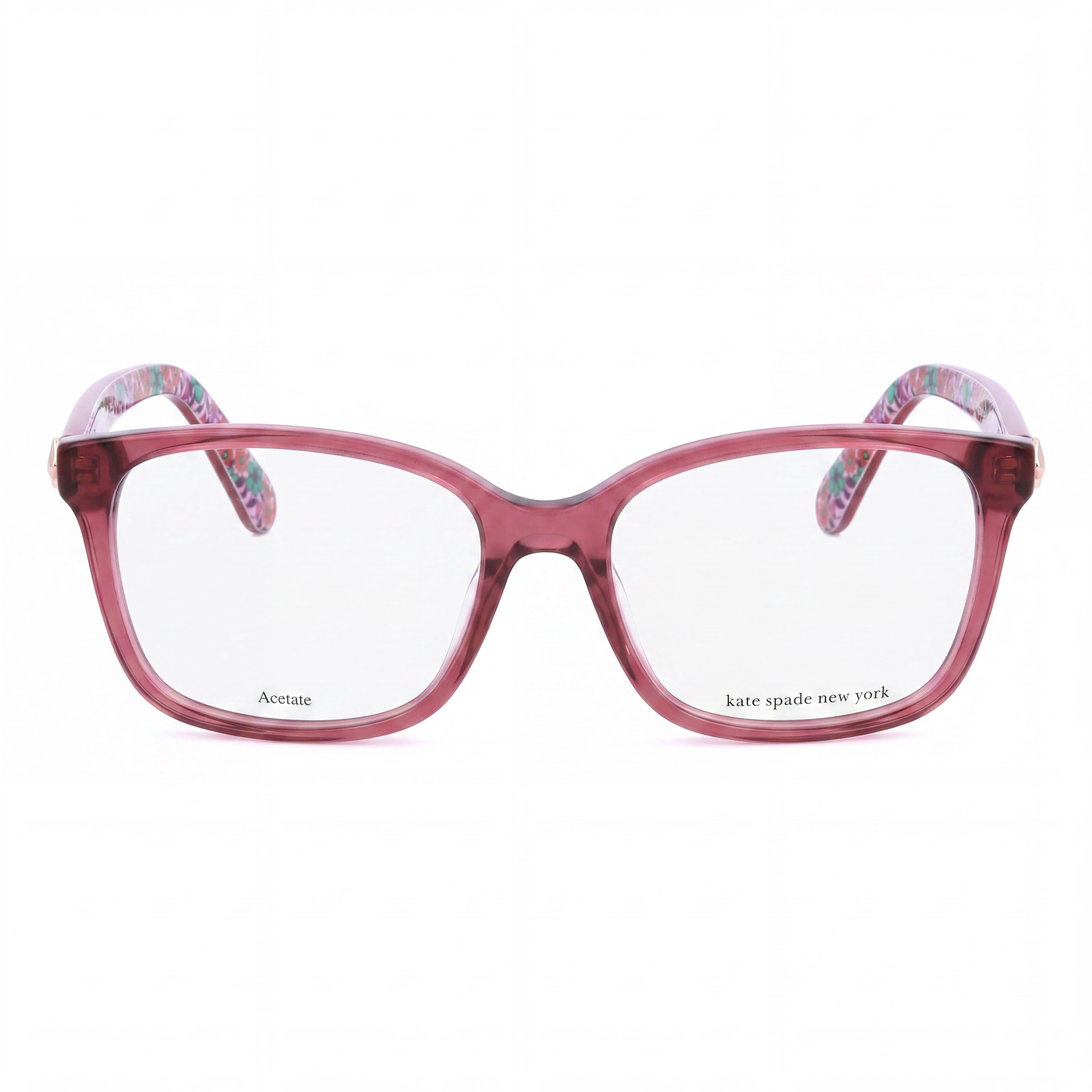 Gafas kate spade new york de mujer de la colección moderna con montura de acetato en color borgoña, ancho de lente de 54 mm, Photo 2