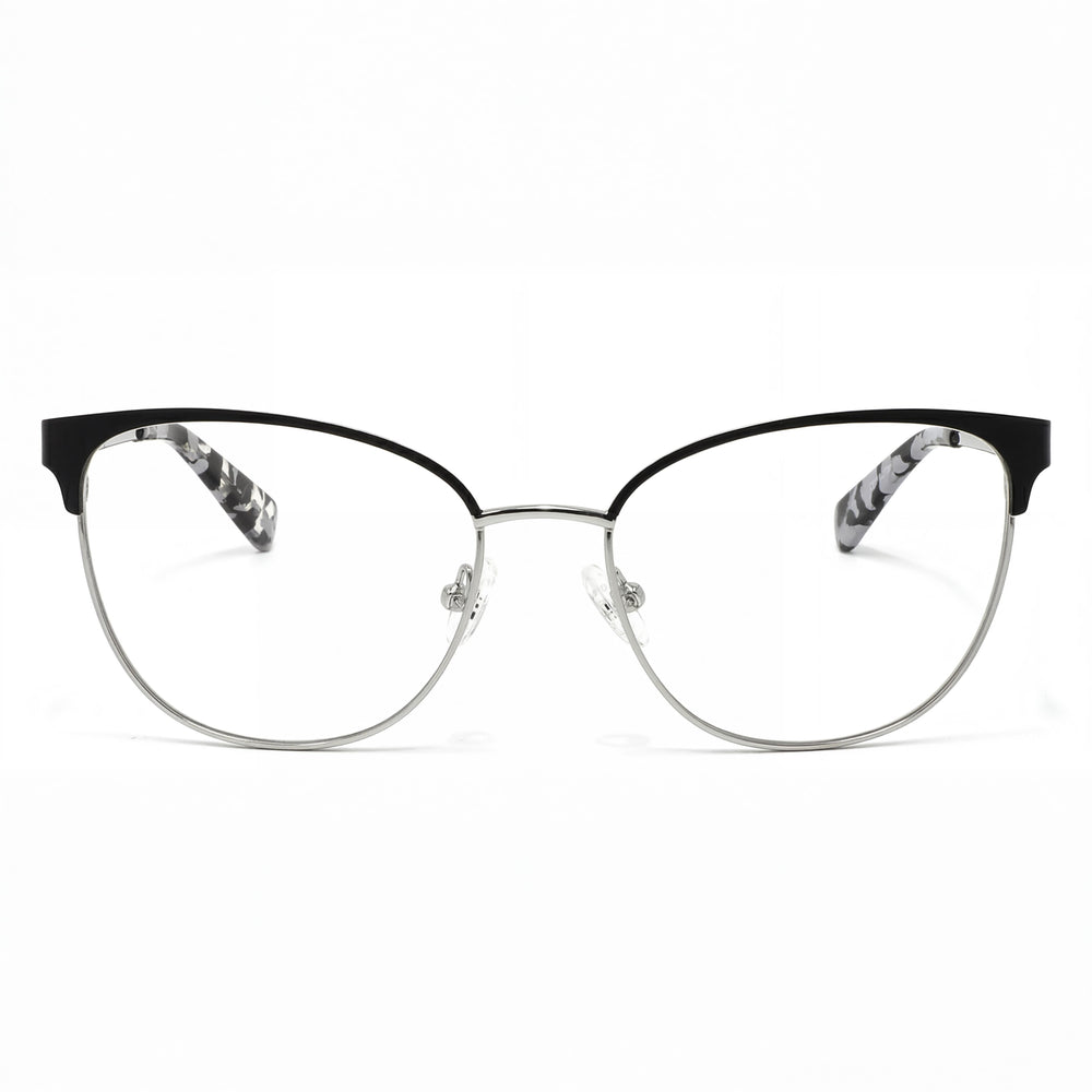 Gafas ópticas Kenneth Cole Kc0877 para mujer con montura de metal negro mate y lentes transparentes, talla 53-16-145