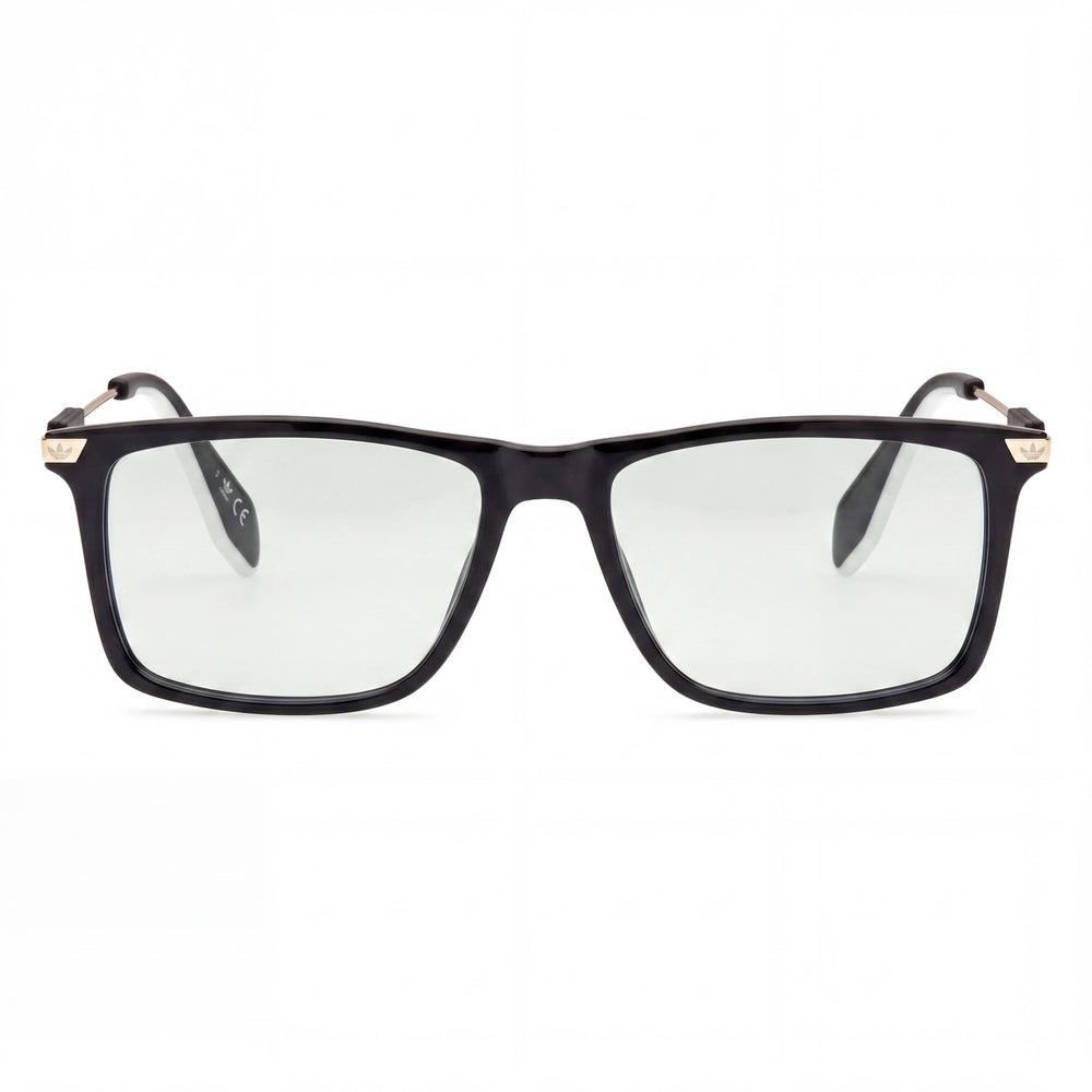 Montura de gafas casual Adidas OR5050 para hombre con construcción de plástico negro brillante de 52 mm