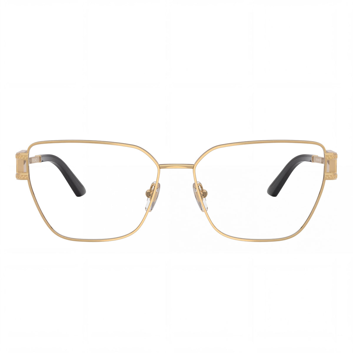 Versace Ve 1301 Women's Gold Stainless Steel Frame Clear Polycarbonate Lens Eyewear 57mm, Photo 2