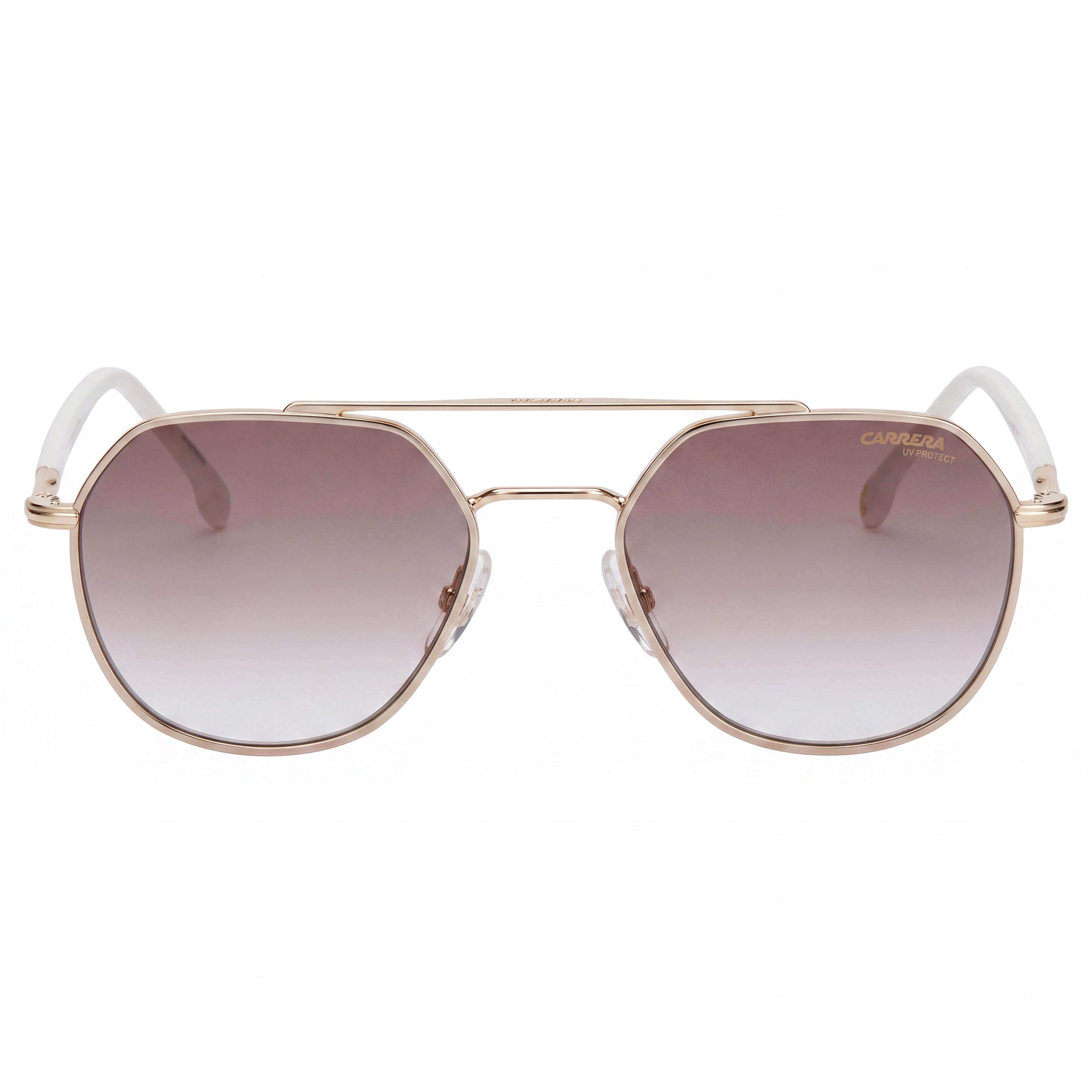 Carrera 303/S Unisex Modern Multicolored Stainless Steel Sunglasses, Gold Mirror On Burgundy Shaded Lenses, 99mm, Photo 2
