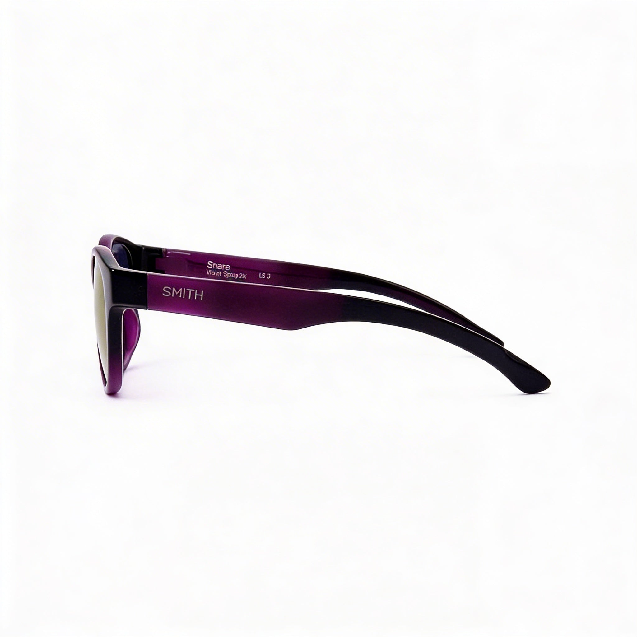 Gafas de sol unisex Smith Glam con montura de composite en negro y morado y lentes de policarbonato morado, 51 mm, Photo 2