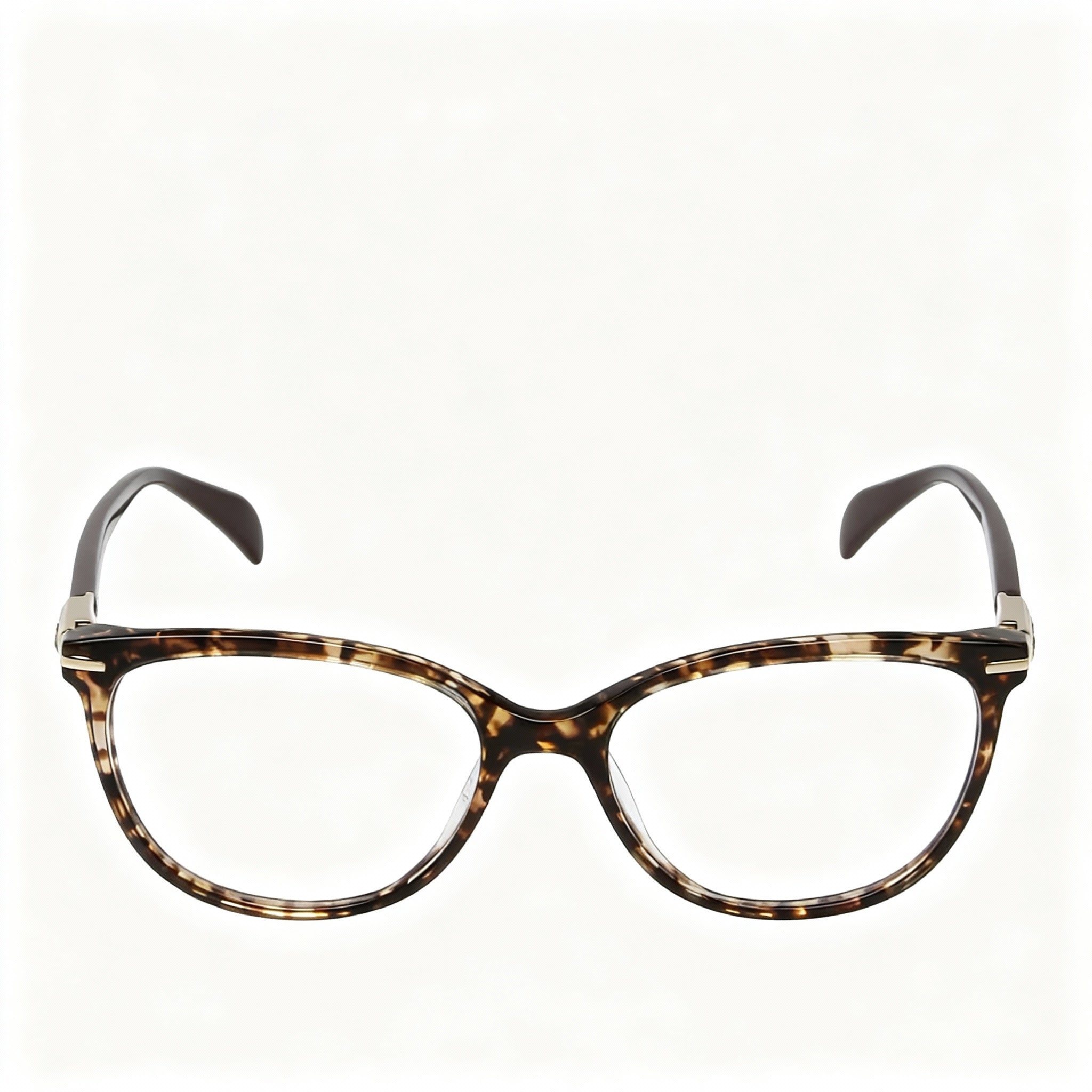 TOUS Classic Women's Acetate Full-Rim Eyeglasses Transparent Brown Havana Size 53-16-135, Photo 3