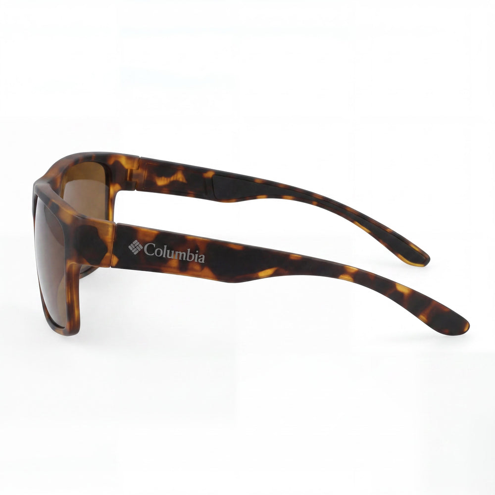 Columbia C566SP BRISK TRAIL Men's Polarized Solid Brown Lenses Sunglasses Matte Dark Tortoise 61mm