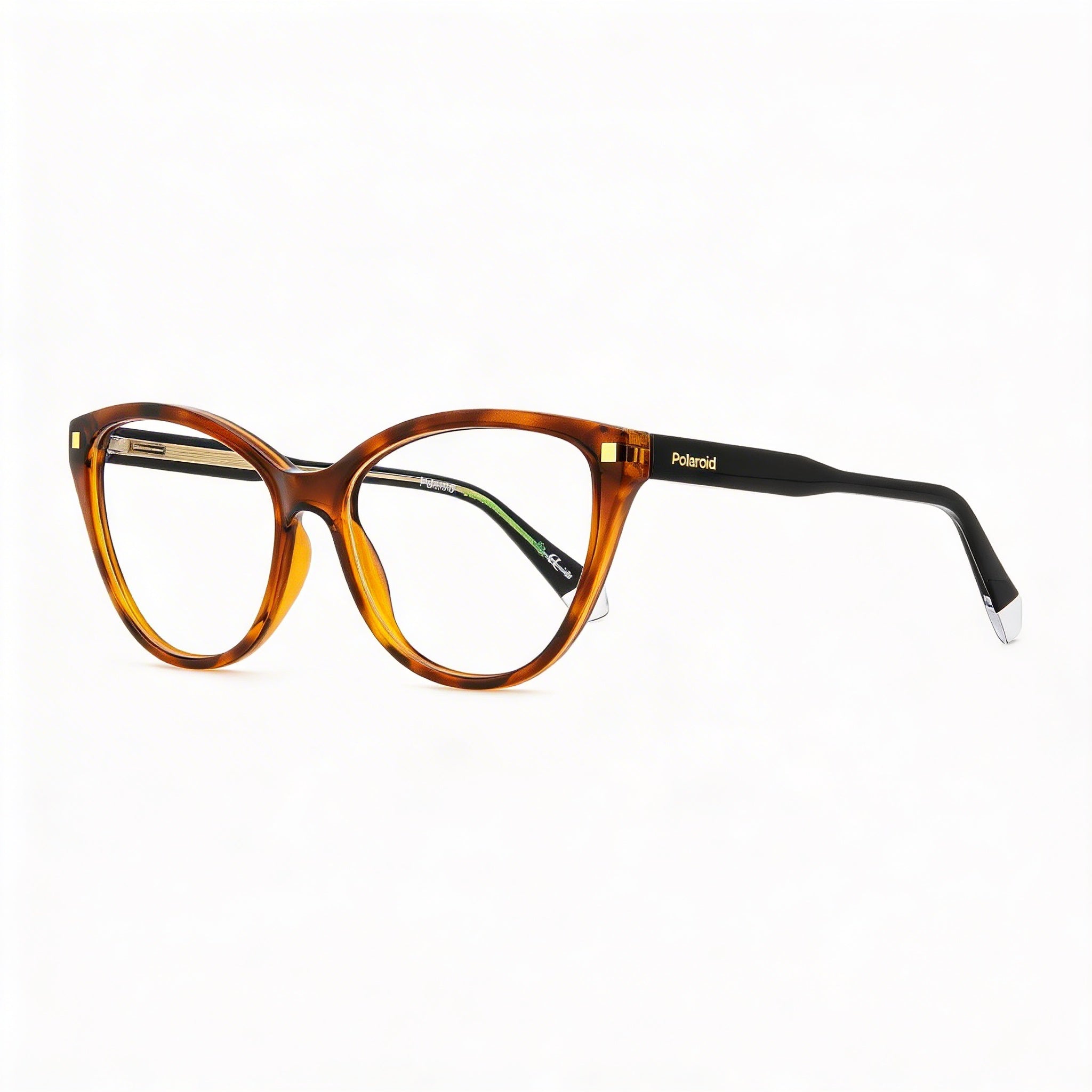 Polaroid Casual Men's Multicolored Resin Frame Eyeglasses with Non Lenses and 145mm Temple Length, Photo 3
