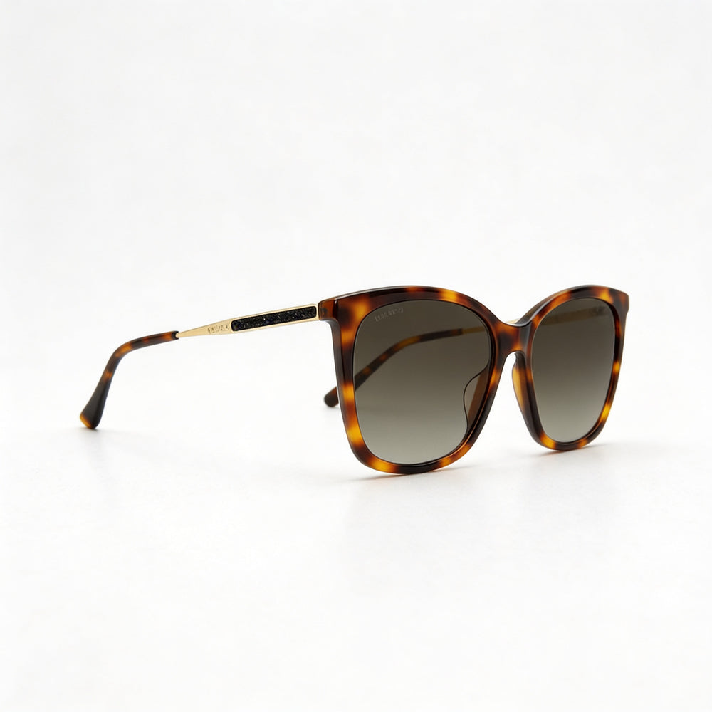 Jimmy Choo Casual NEREA/G/S Gafas de sol para mujer con montura de mariposa en acetato color marrón degradado y UV, 57 mm