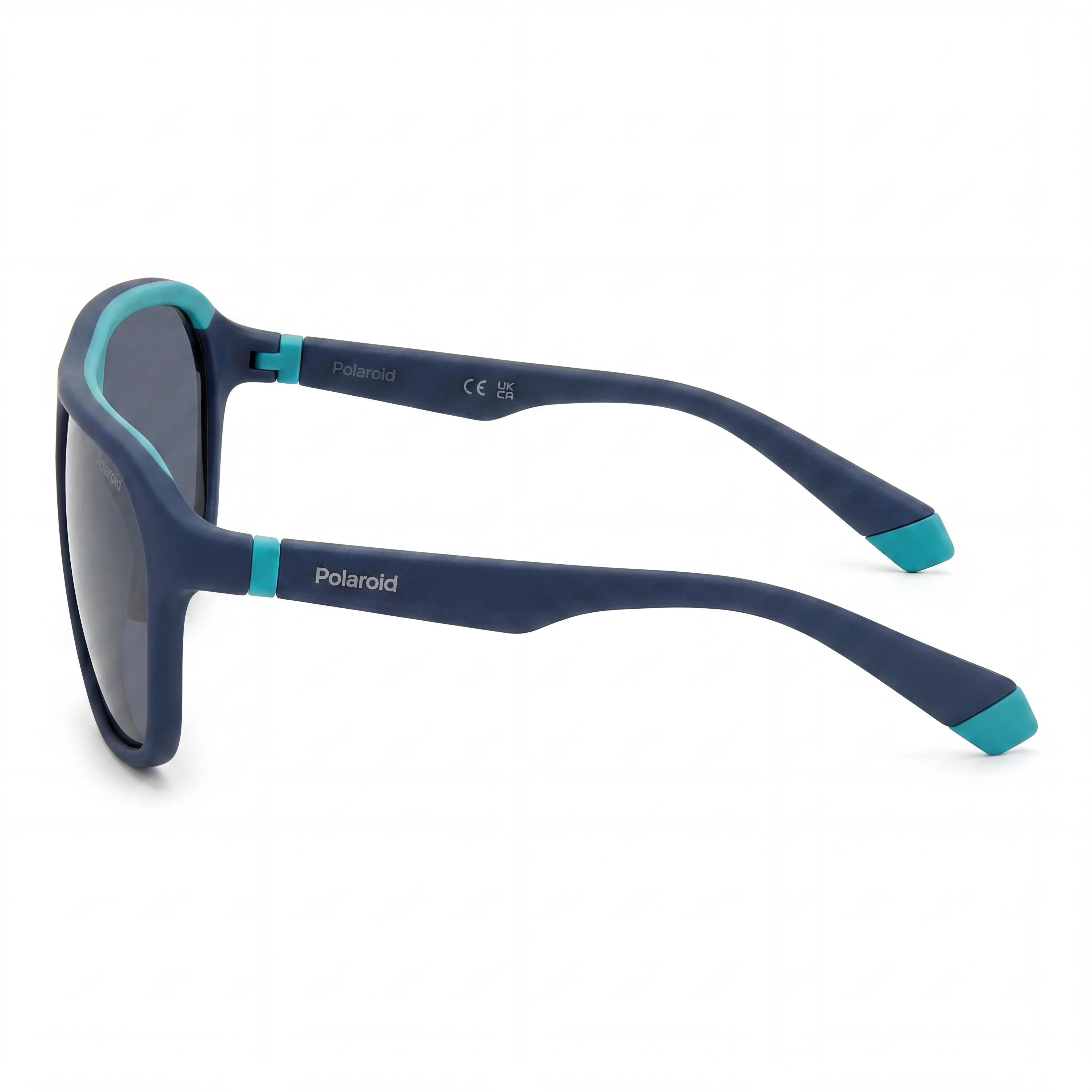 Polaroid Eyewear Casual Men's Matte Blue Plastic UV Protected Tri Acetate Cellulose Blue Polarized Sunglasses 59-13-135, Photo 3