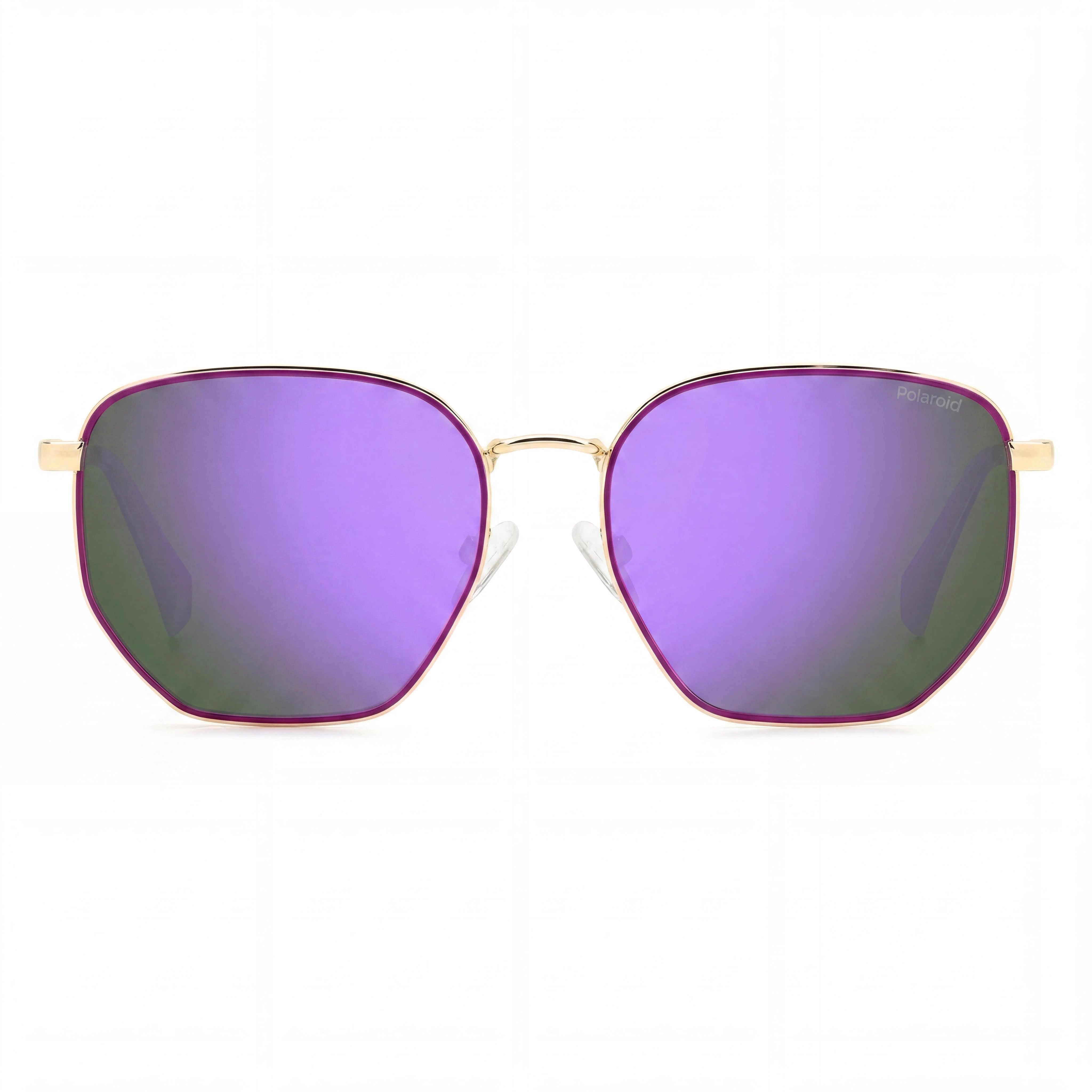 Polaroid PLD 6214/S/X Casual Unisex Dorado Púrpura Armazón de Acero Inoxidable Violeta Espejo Polarizado Protección UV Gafas de Sol de 56mm, Photo 2