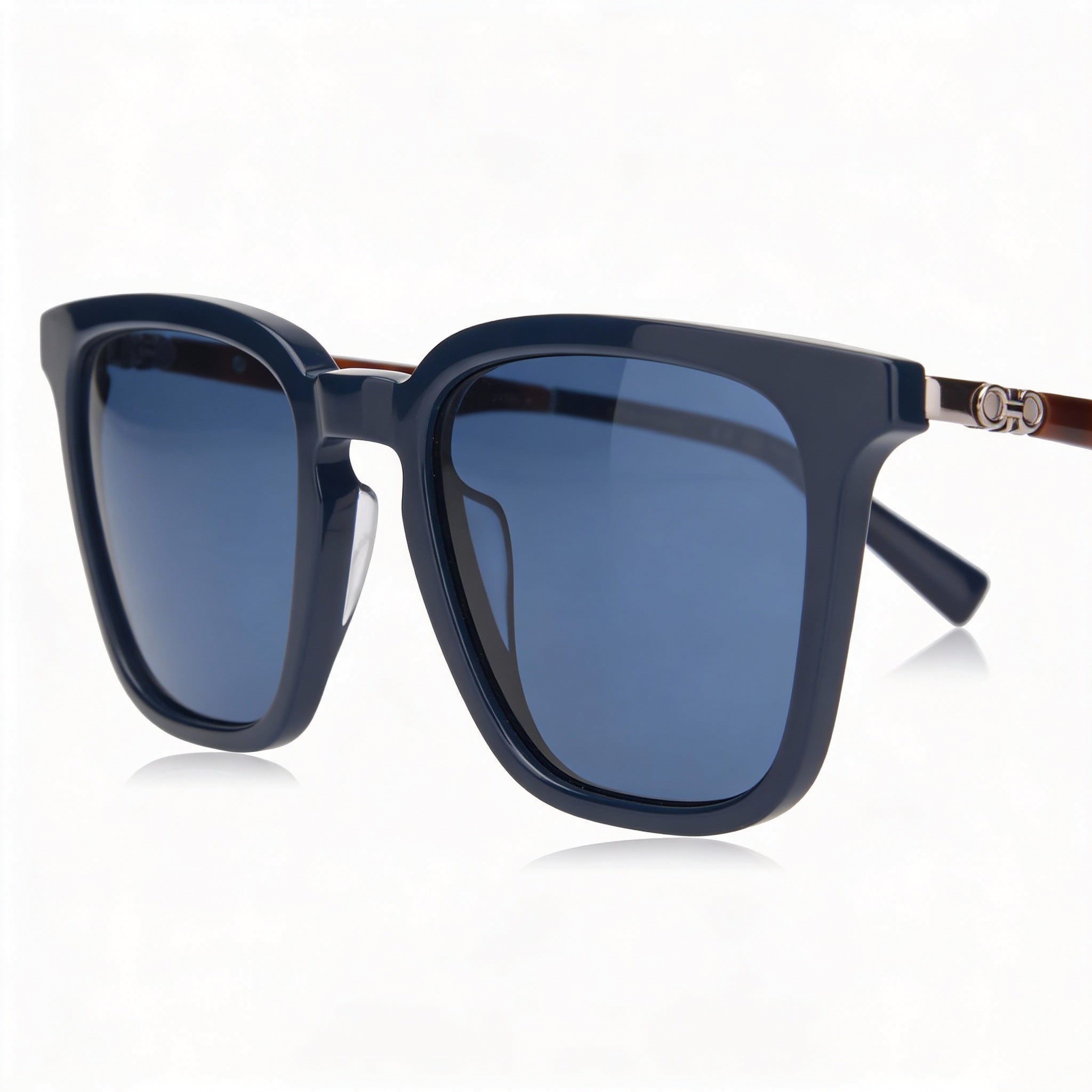 Salvatore Ferragamo Sf1100s Unisex Plastic Frame Polycarbonate Lens UV Protection Sunglasses Blue Navy 52mm, Photo 3