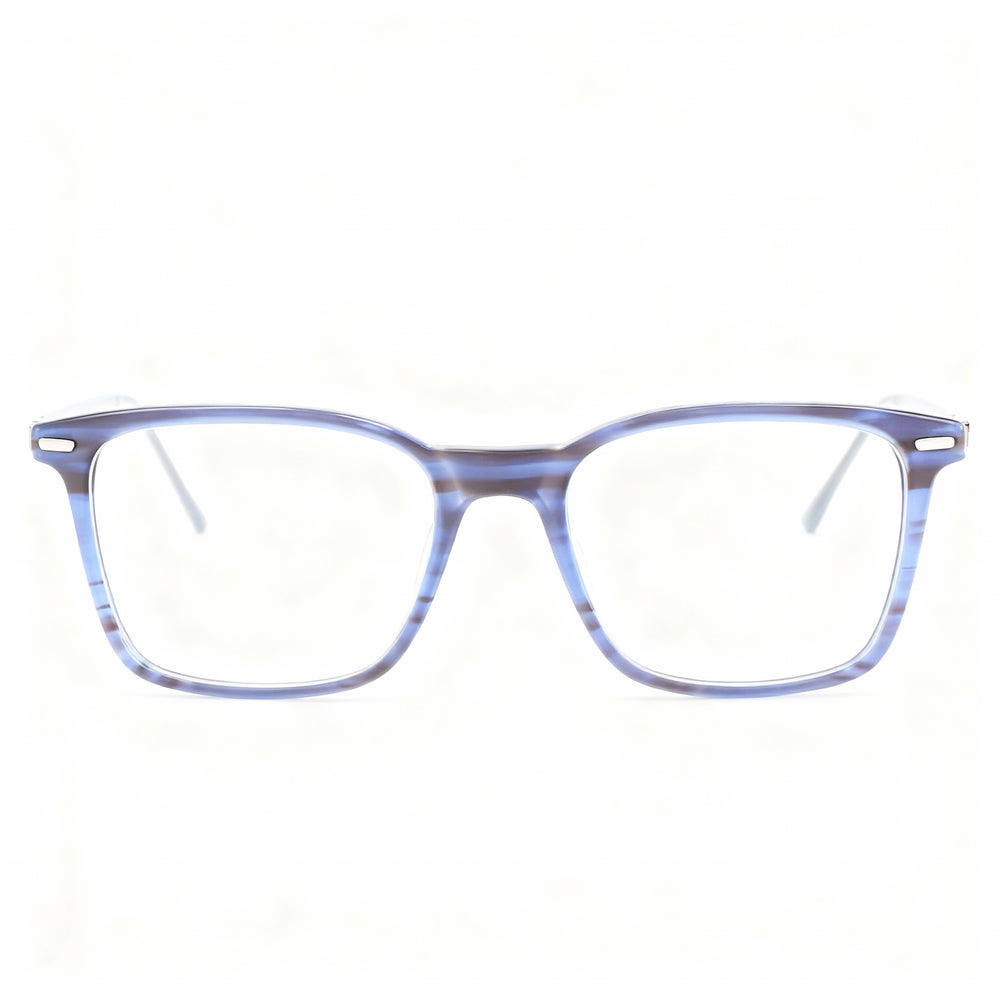 Gafas unisex Calvin Klein CK22541 de acetato con montura de cuerno azul y lentes no polarizadas de 53 mm