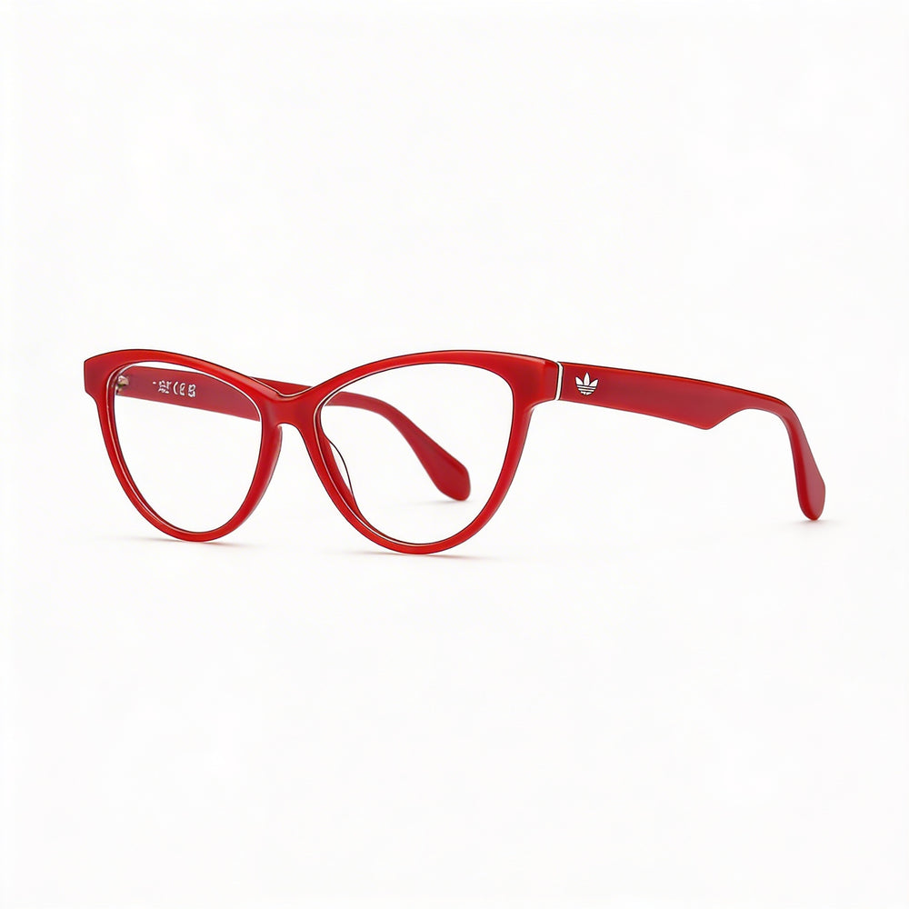 Gafas Adidas Originals Or5084 para hombre con montura de plástico rojo oscuro brillante y lentes transparentes 54-14-145
