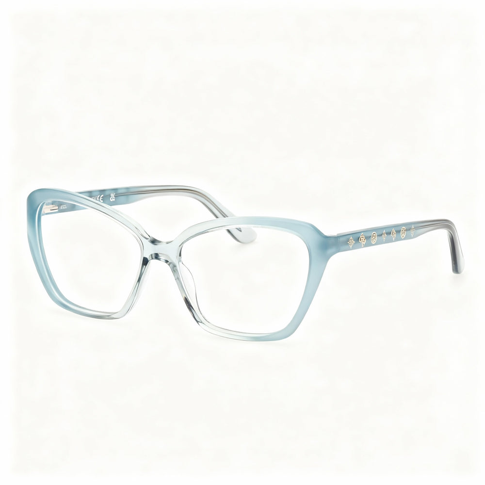 Gafas de sol GUESS GU50115 para mujer, montura turquesa degradada, cristales multicolor, talla 2-14-140
