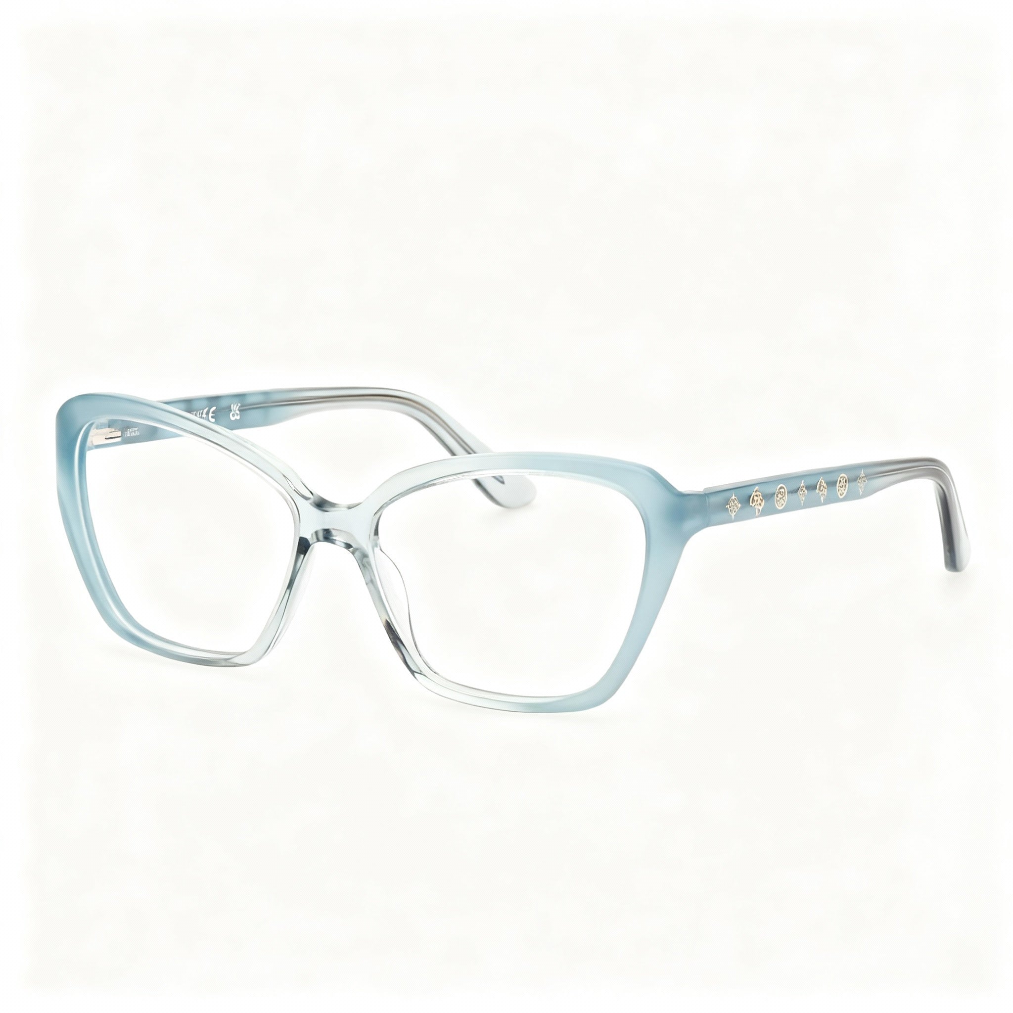 GUESS GU50115 Women's Plastic Eyewear, Turquoise Gradient Frame, Multicoloured Lenses, Size 2-14-140