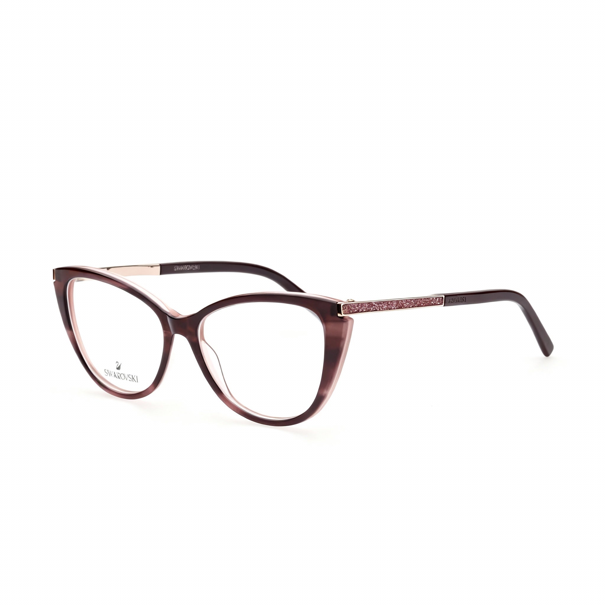 Swarovski Modern SK5414 Women's Optical Eyeglasses with Bordeaux Frame and Polycarbonate Lenses 53mm, Photo 3