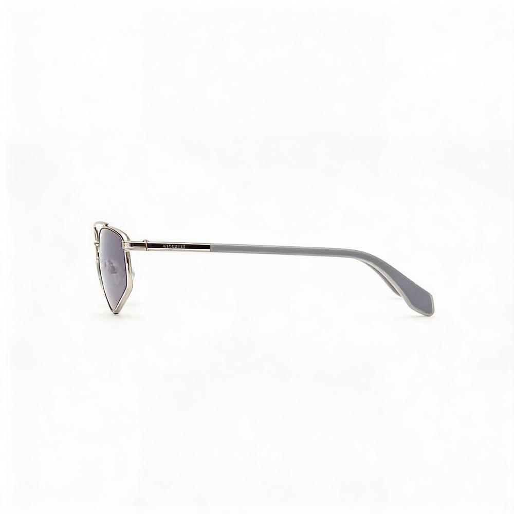 Adidas Unisex Metal Frame Sunglasses, Shiny Palladium Frame, Smoke Mirror Lens, 100% UV Protection 55-17-140