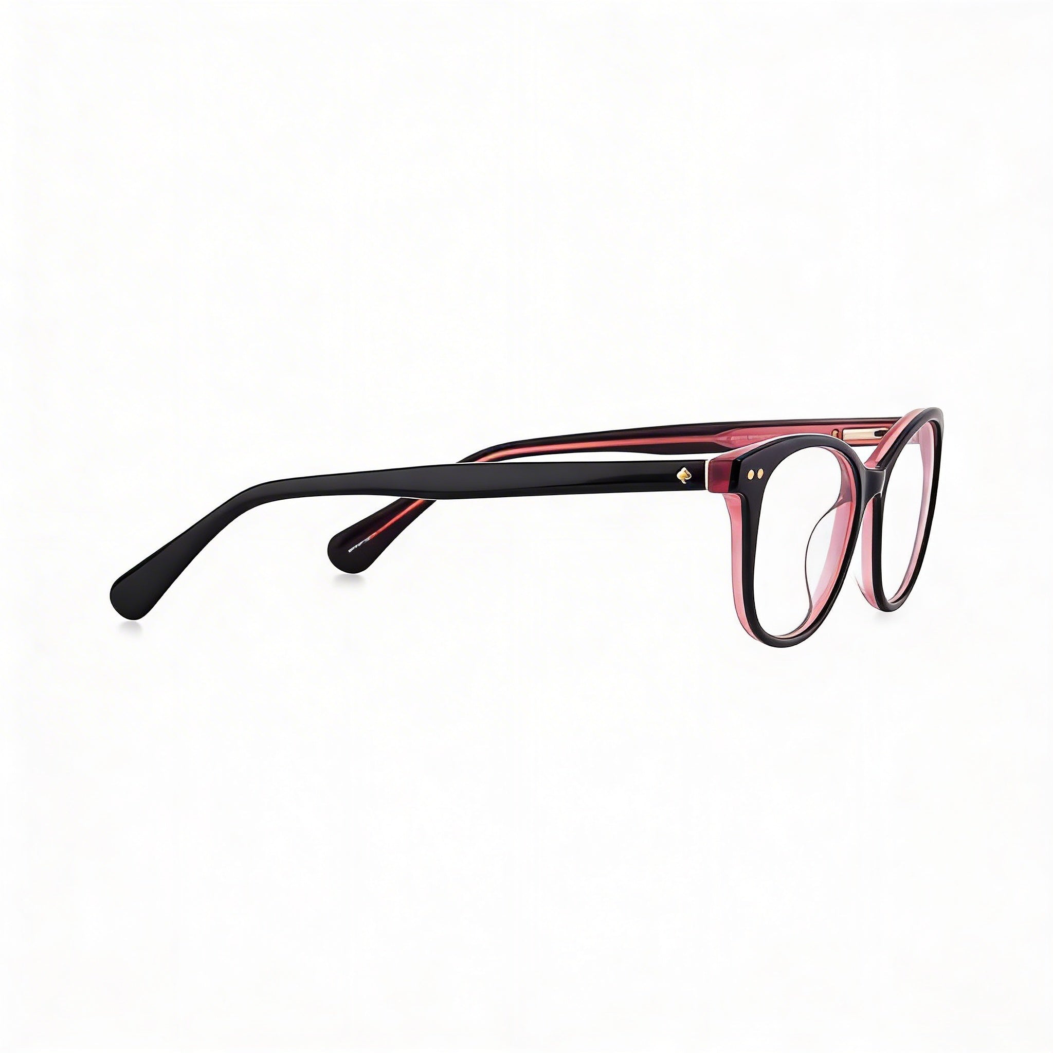 kate spade new york Modern Women's Black Pink Acetate Frame Sunglasses with Polycarbonate Lenses 52mm, Photo 3