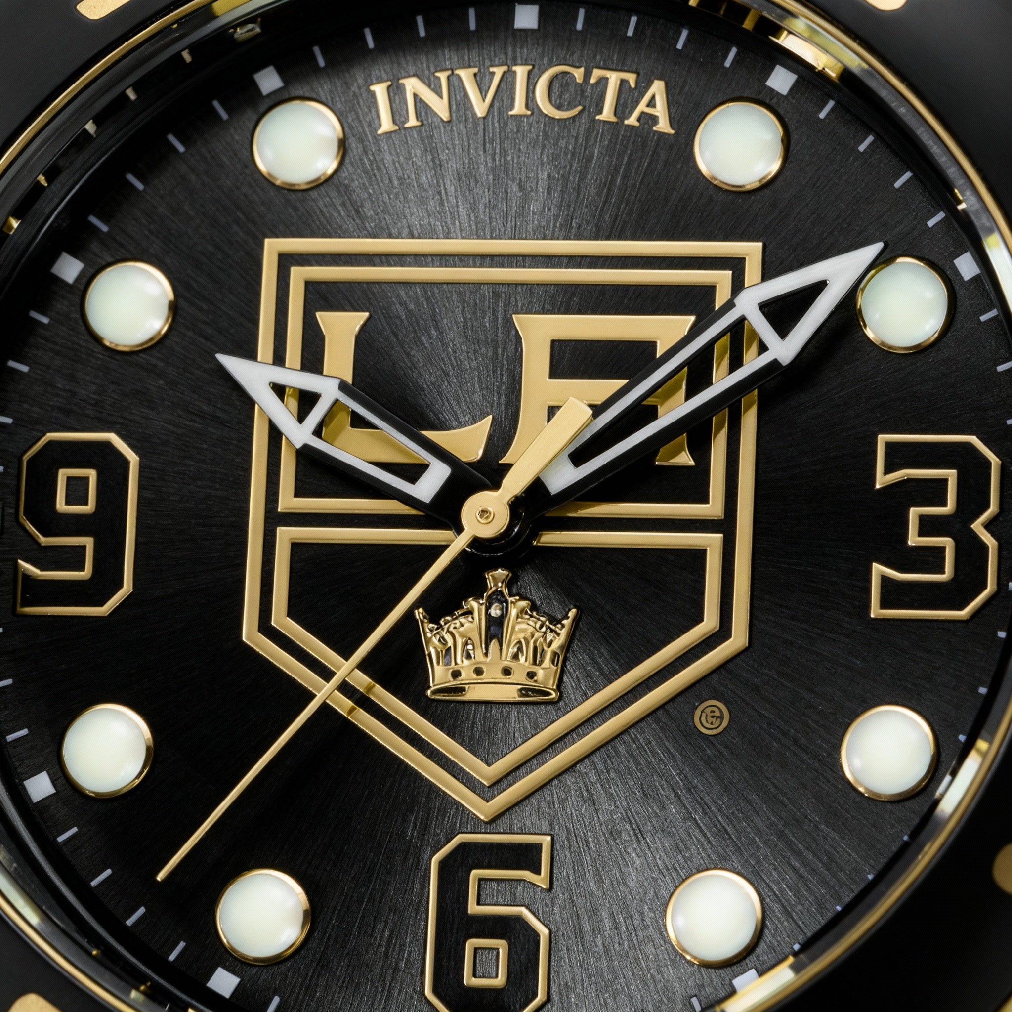 Invicta 42309 Men's Quartz 100M Water Resistant Watch, Black & Gold-Tone, 48mm, Photo 3