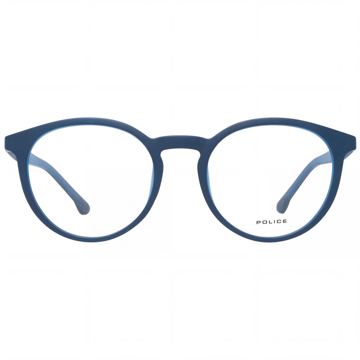 Police Modern Unisex Blue Acetate & Metal Frame Clear Lens Oval Full Rim Eyeglasses 52mm, Photo 2