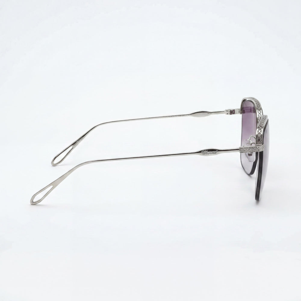 Chopard Schd45s Women's UV Protection Eyewear featuring a Silver Plastic Frame and Acetate Lenses