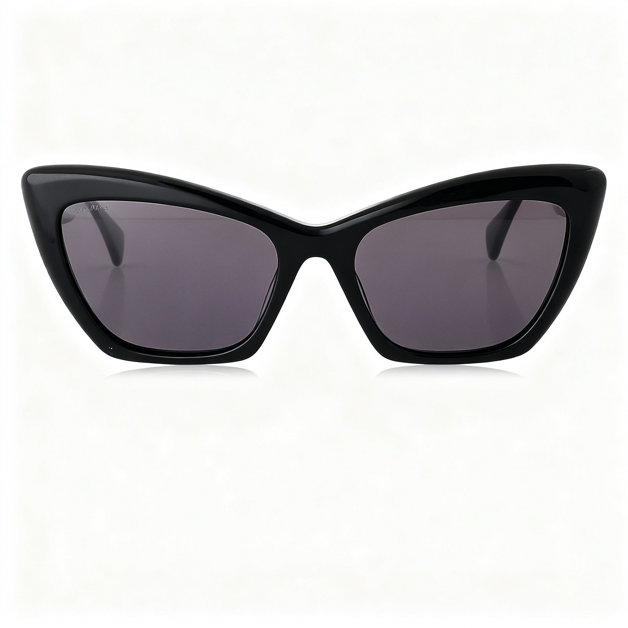 MaxMara Modern Women's Sunglasses, Black Plastic Frame, Non-Polarized Smoke Lenses, 57-18-145mm, Photo 3