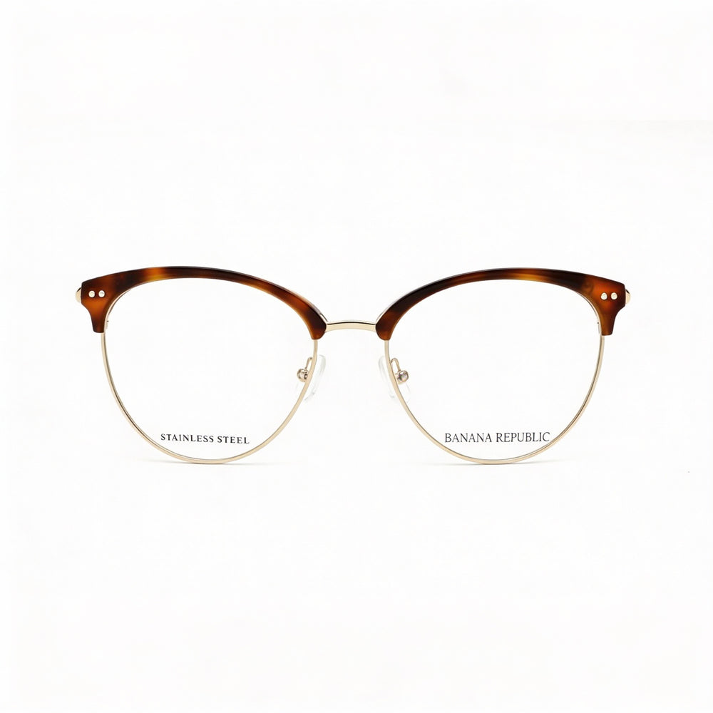 Gafas de vista BANANA REPUBLIC Loraine para hombre con montura de plástico color marrón habano y lentes de 52 mm