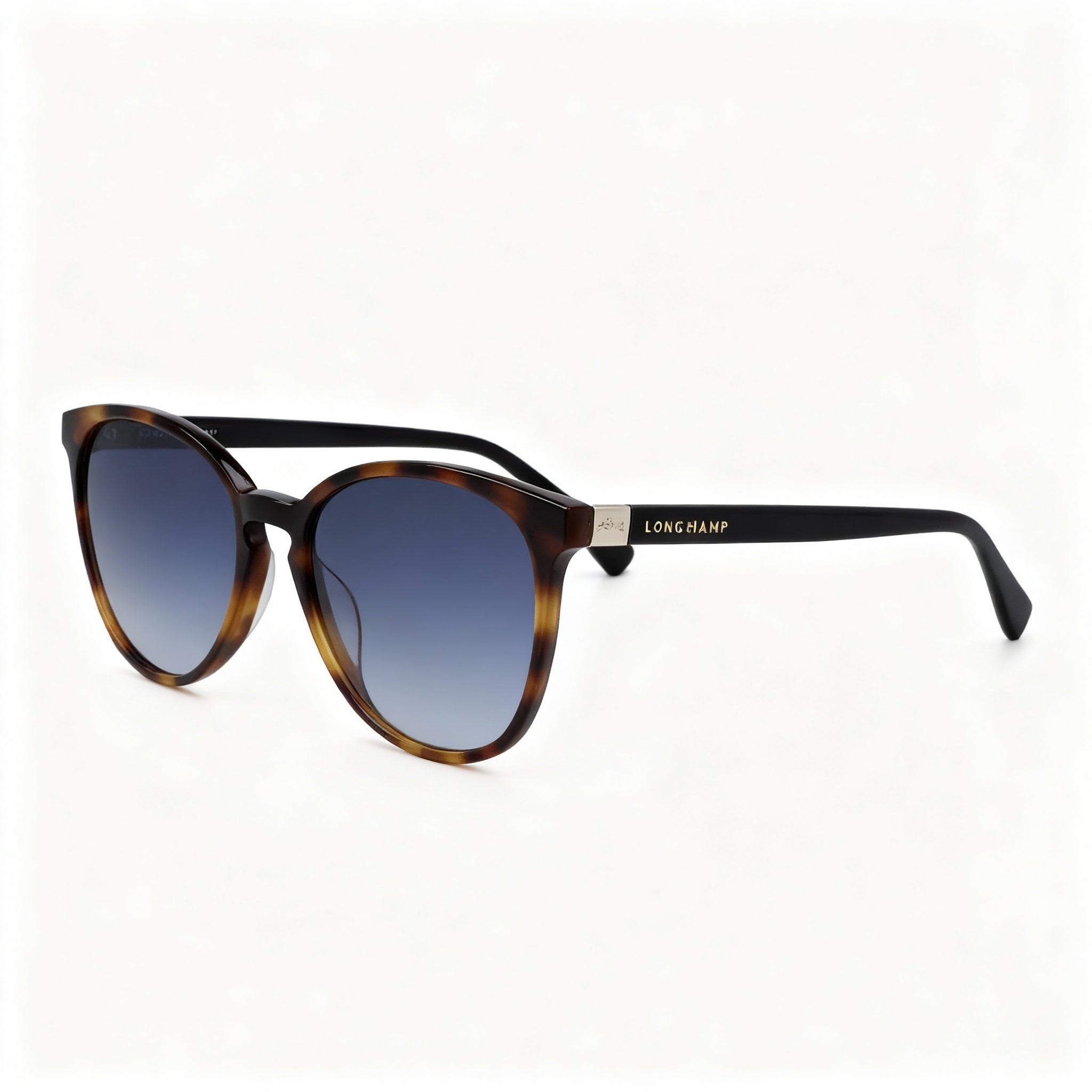 Gafas de sol Longchamp LO647S para mujer con montura de acero de aleación azul Habana y protección UV, 53 mm, Photo 4