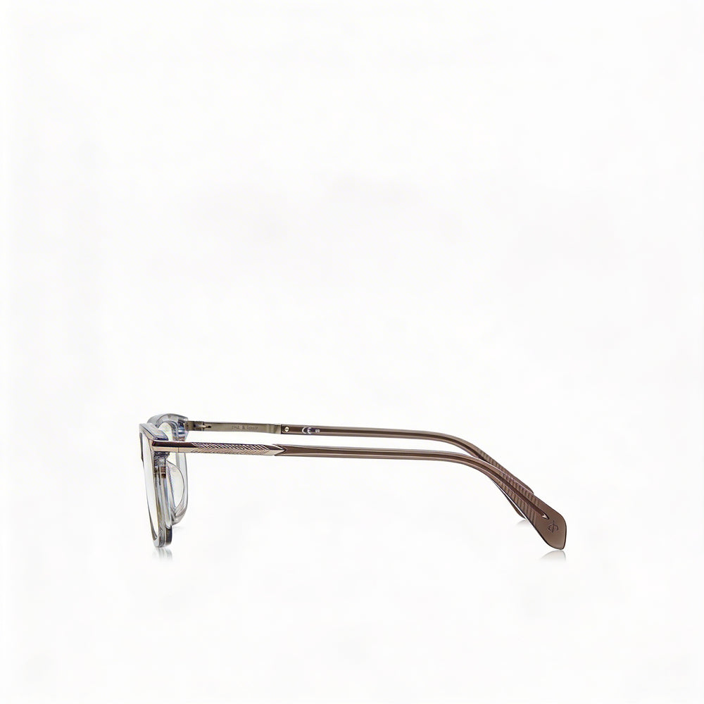 Gafas de Sol de Acetato Modernas Rag & Bone para Hombre con Lentes de Policarbonato en Cuerno Gris - 54 mm